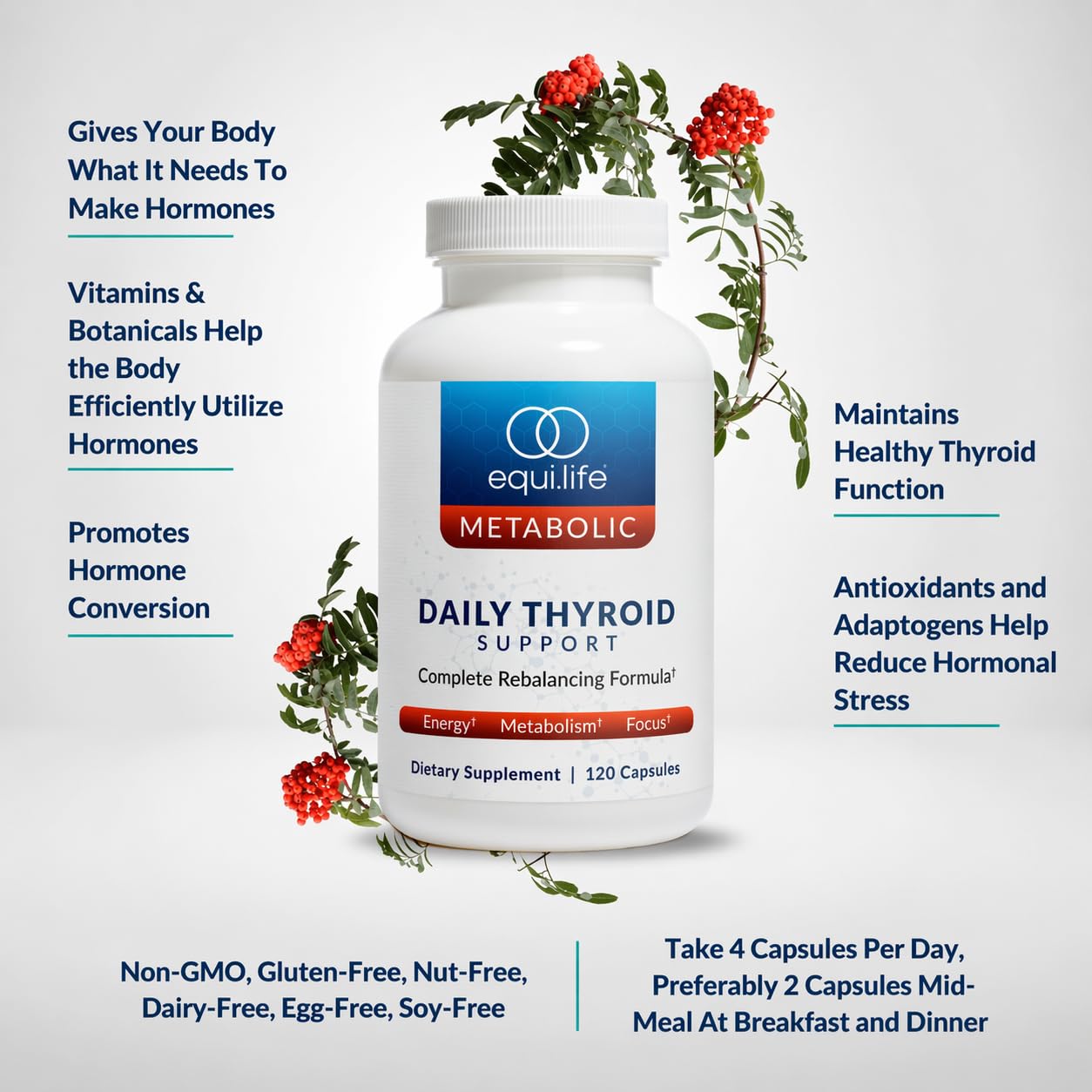 Equilife Daily Thyroid Support Capsule, 120 Capsules