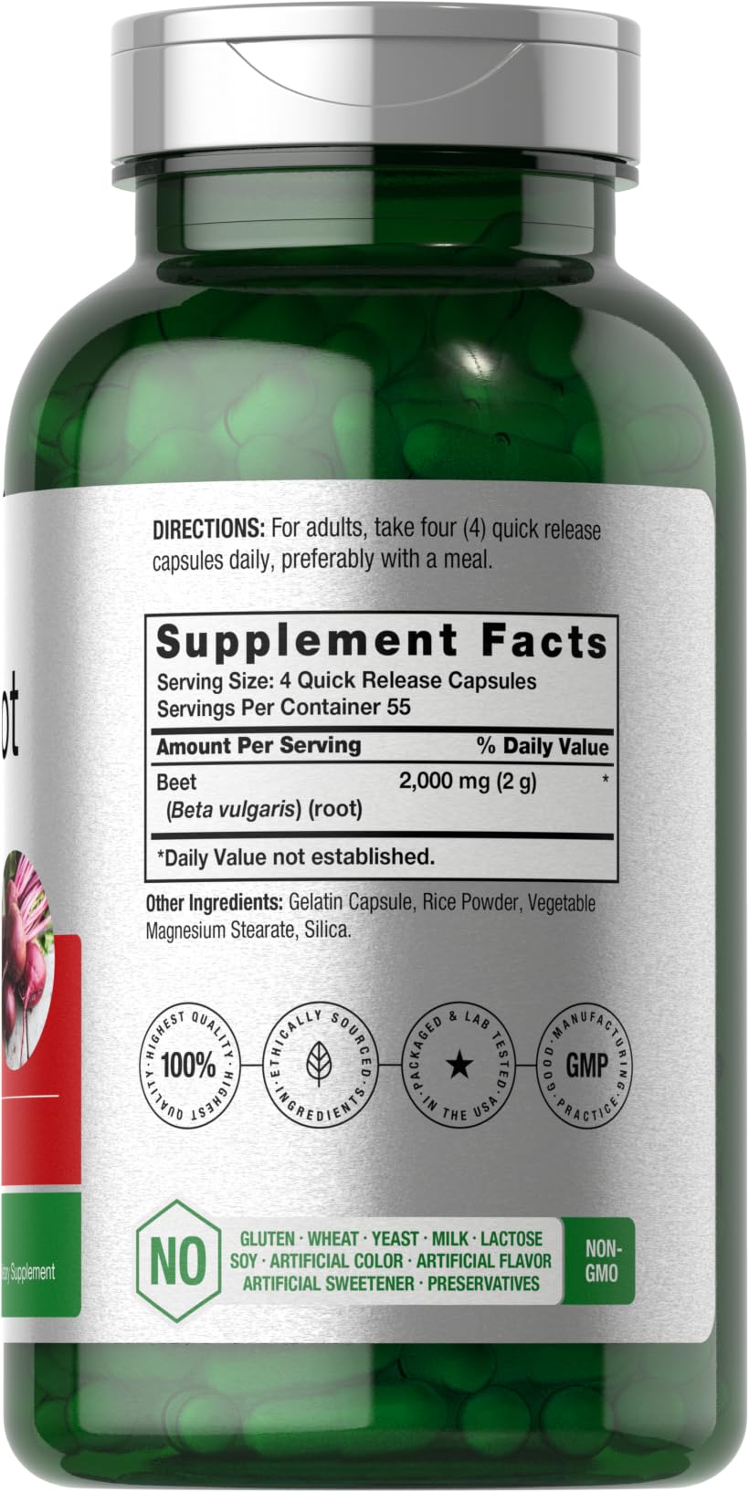 Horbäach Beet Root Powder Capsules 220 Count