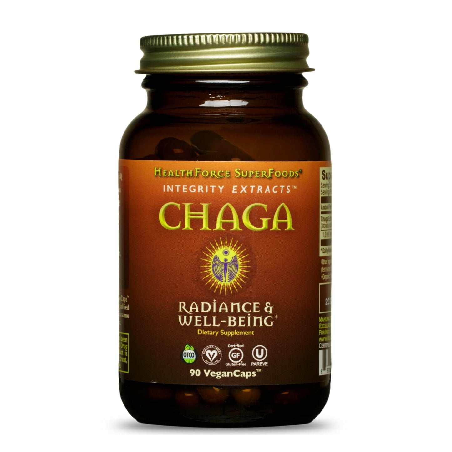 HEALTHFORCE SUPERFOODS Integrity Extracts Chaga Capsules 90 Count