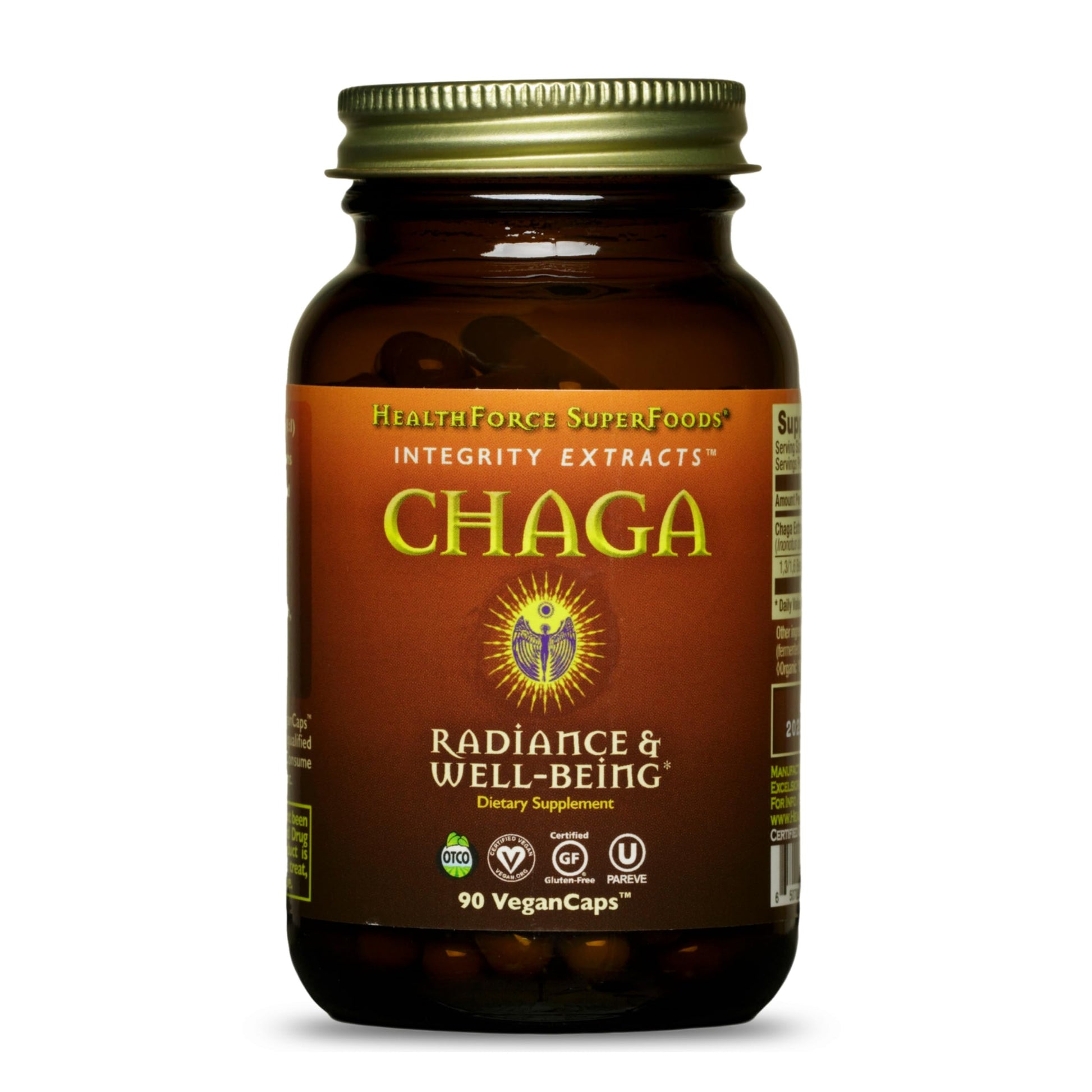 HEALTHFORCE SUPERFOODS Integrity Extracts Chaga Capsules 90 Count