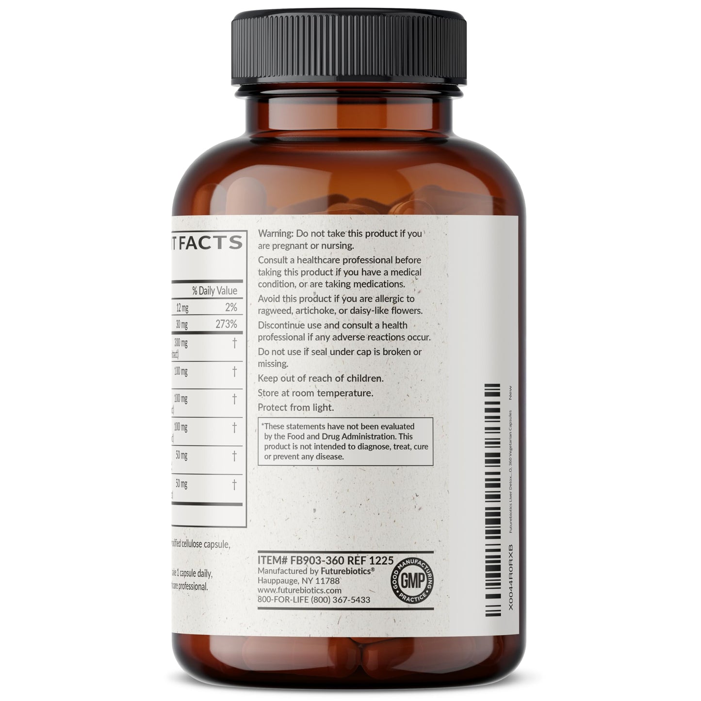 Futurebiotics Liver Detox Advanced Detox & Cleanse Formula, Non-GMO, 360 Capsules