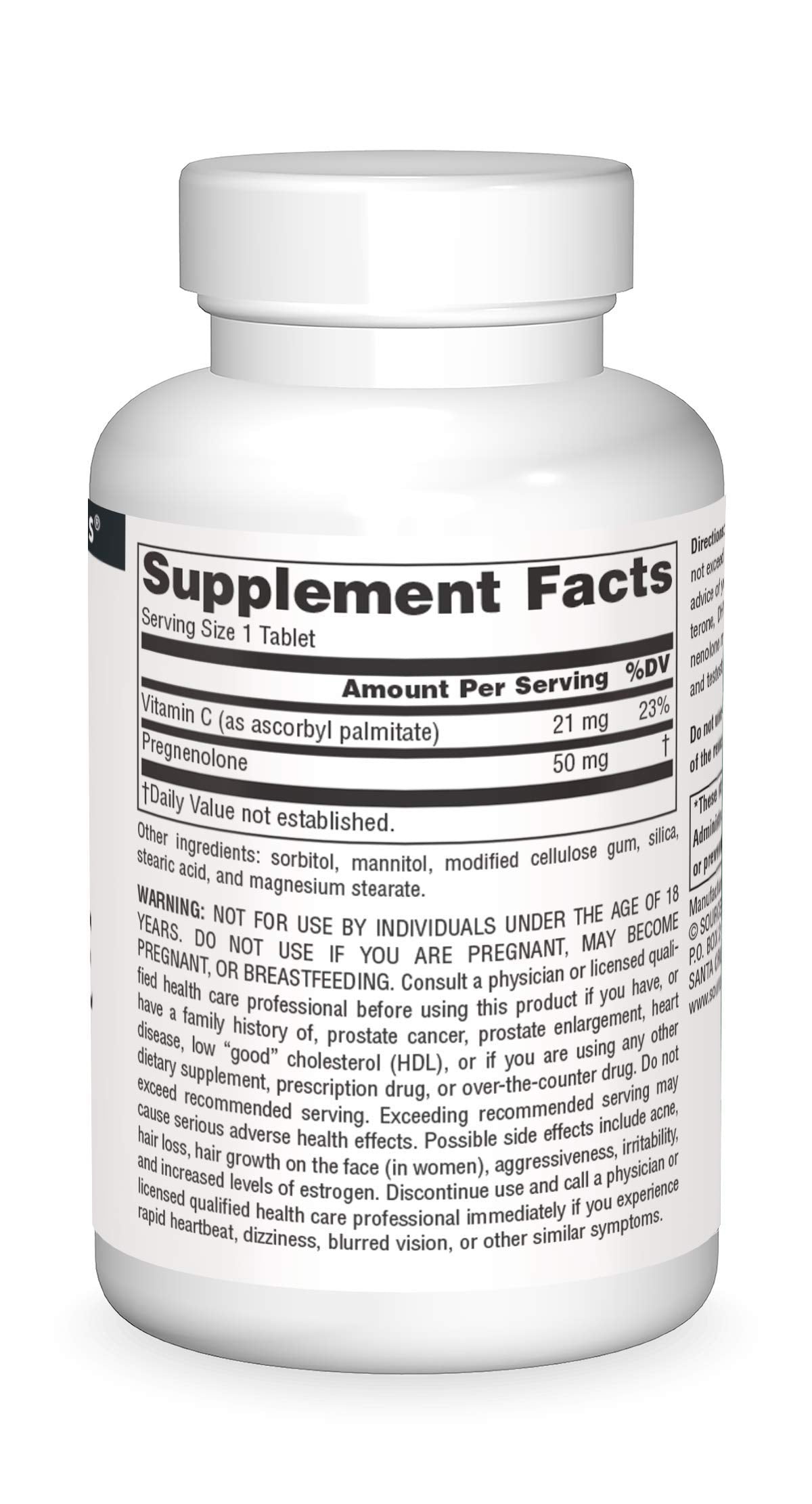 Source Naturals Pregnenolone 50mg Tablets 120