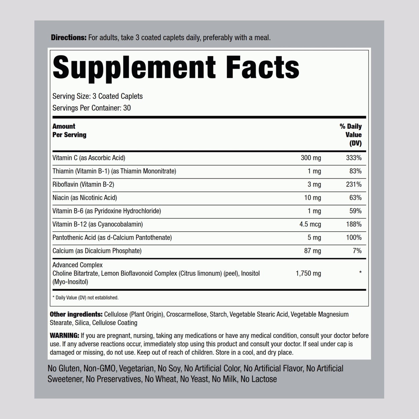 Piping Rock Tinnitus Supplement Caplet, 90 Count