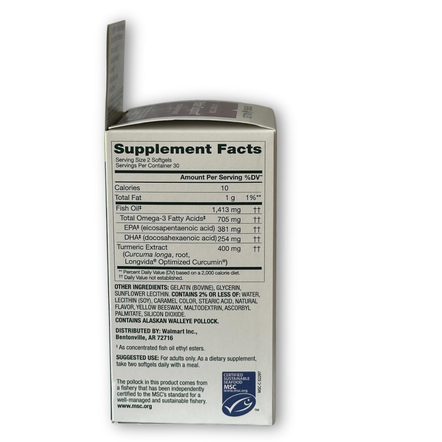 Fusion Shop Store Brain Support 4 Function- Supplement with Omega 3 Turmeric Softgels, 60 Count