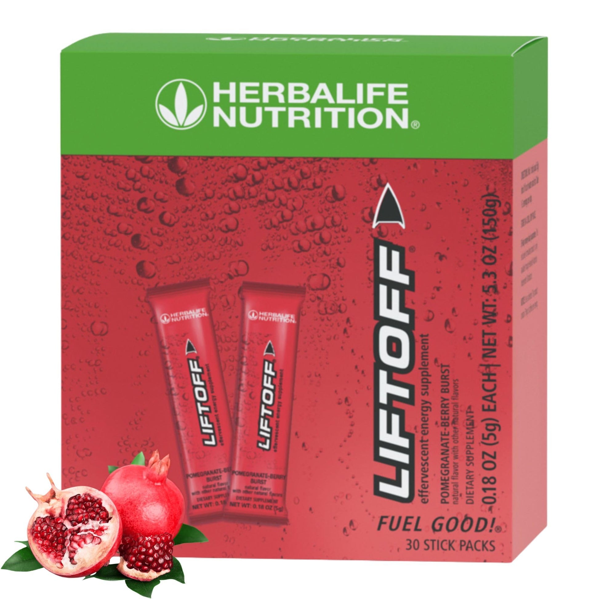 Herbalife Liftoff Pomegranate-Berry Burst Powder 5.3 Ounce