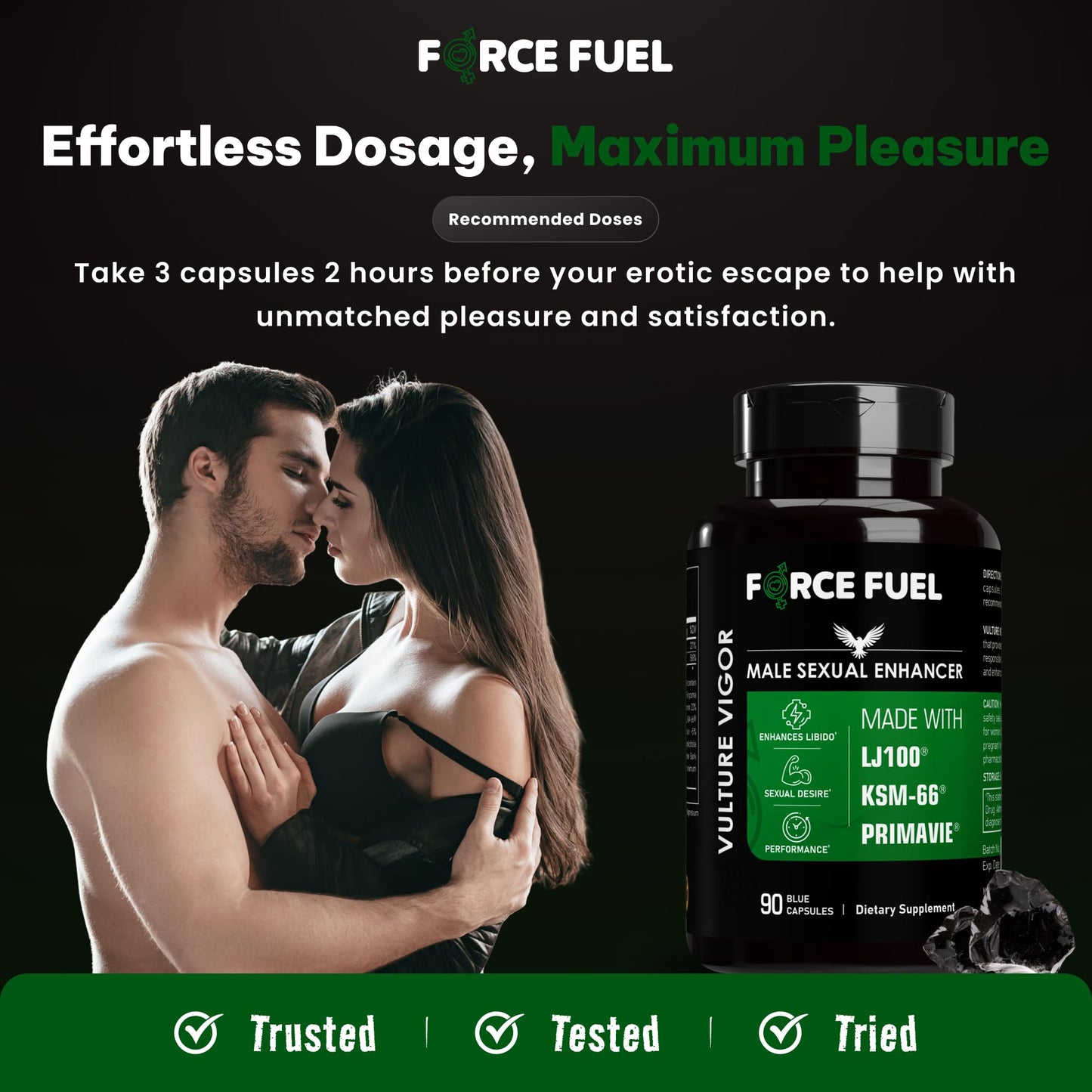 FORCE FUEL Sex Pills for Men Capsules 90 Count