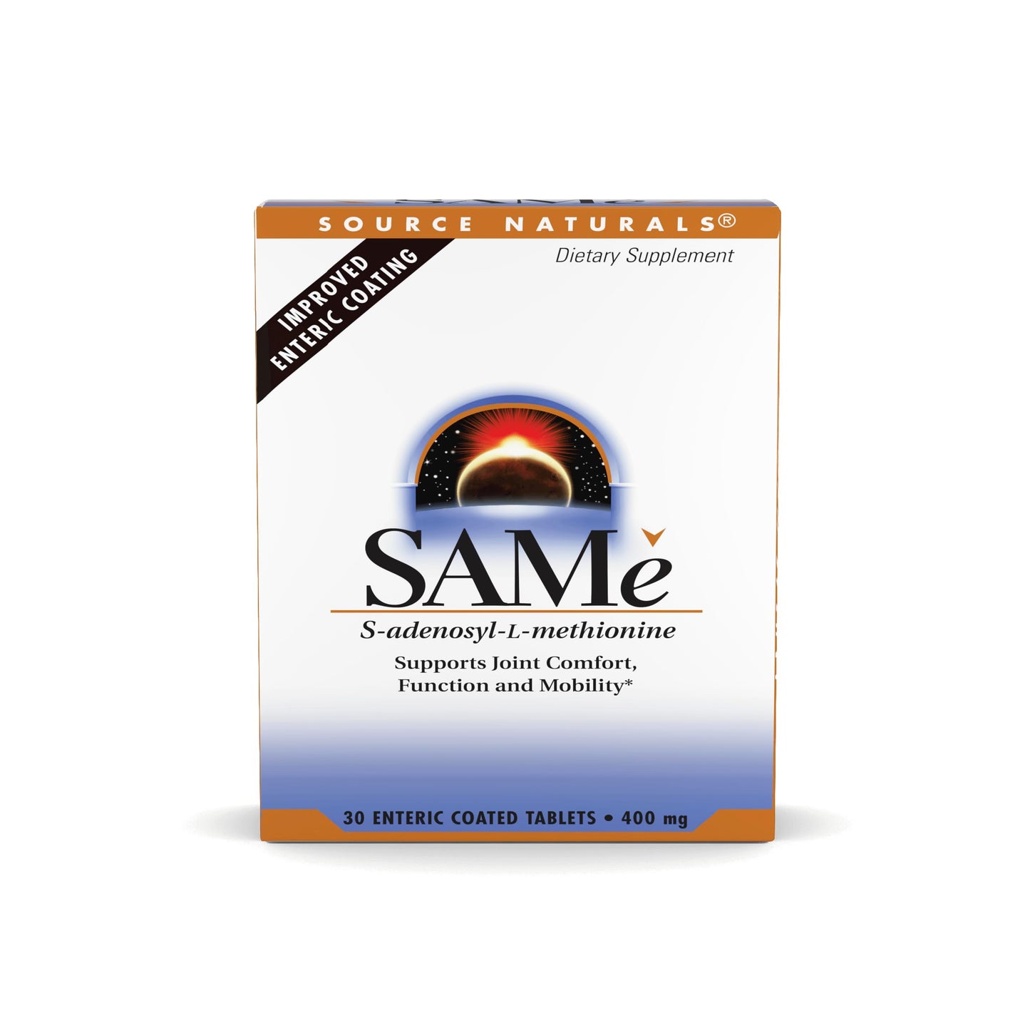 Source Naturals SAMe 400mg Enteric Coated Tablets, 30 Tablets