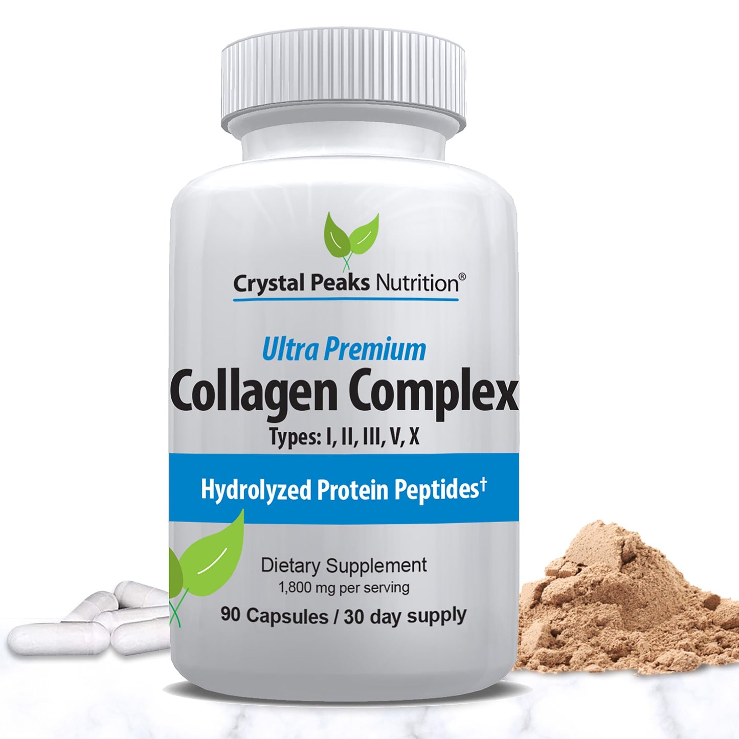 CRYSTAL PEAKS NUTRITION Collagen Peptide Capsules, 90 Count