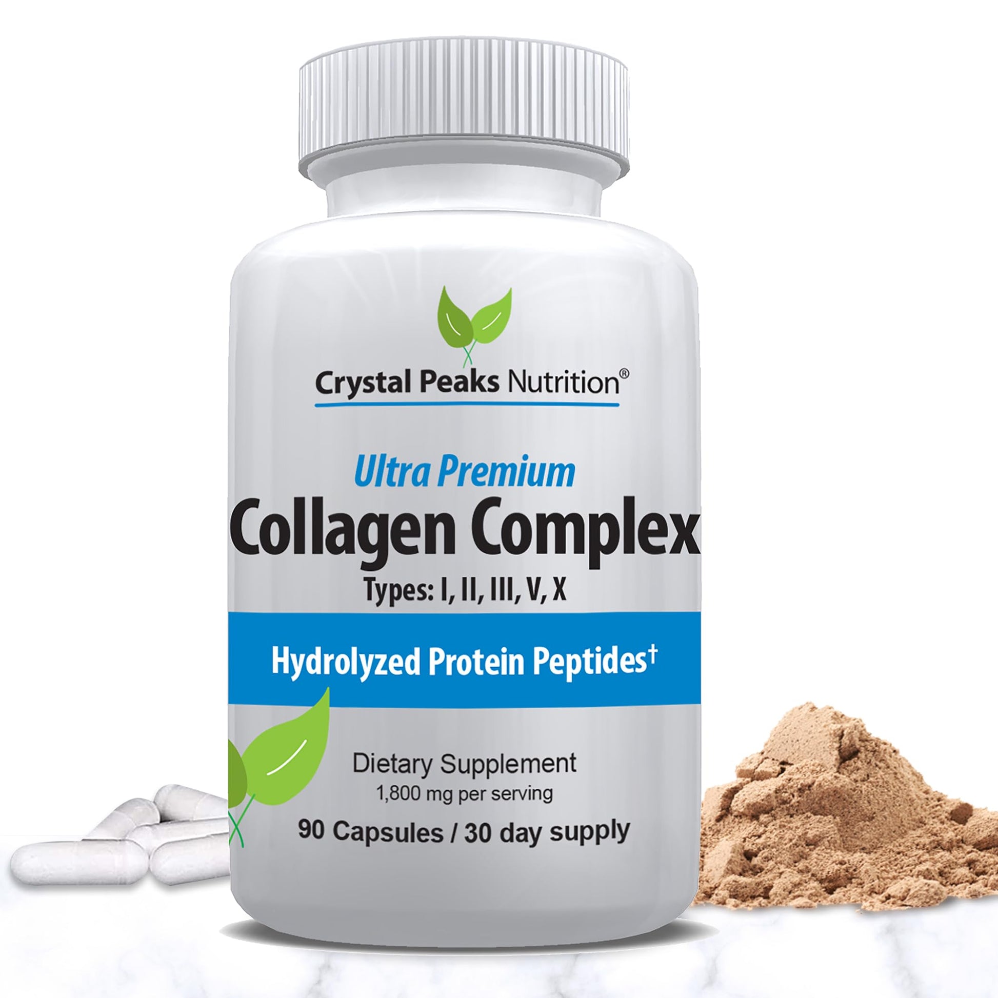 CRYSTAL PEAKS NUTRITION Collagen Peptide Capsules, 90 Count