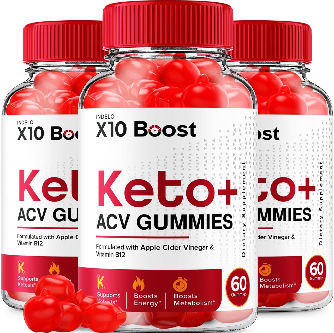 Indelo X10 Boost Keto ACV Gummies 180