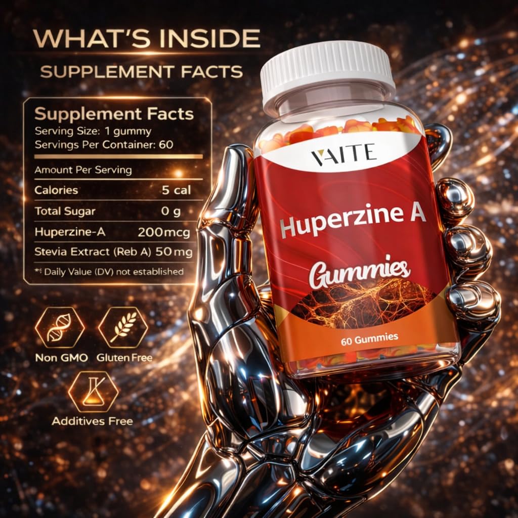 VAITE Huperzine A Supplement 200 mcg Gummies, 60 Count
