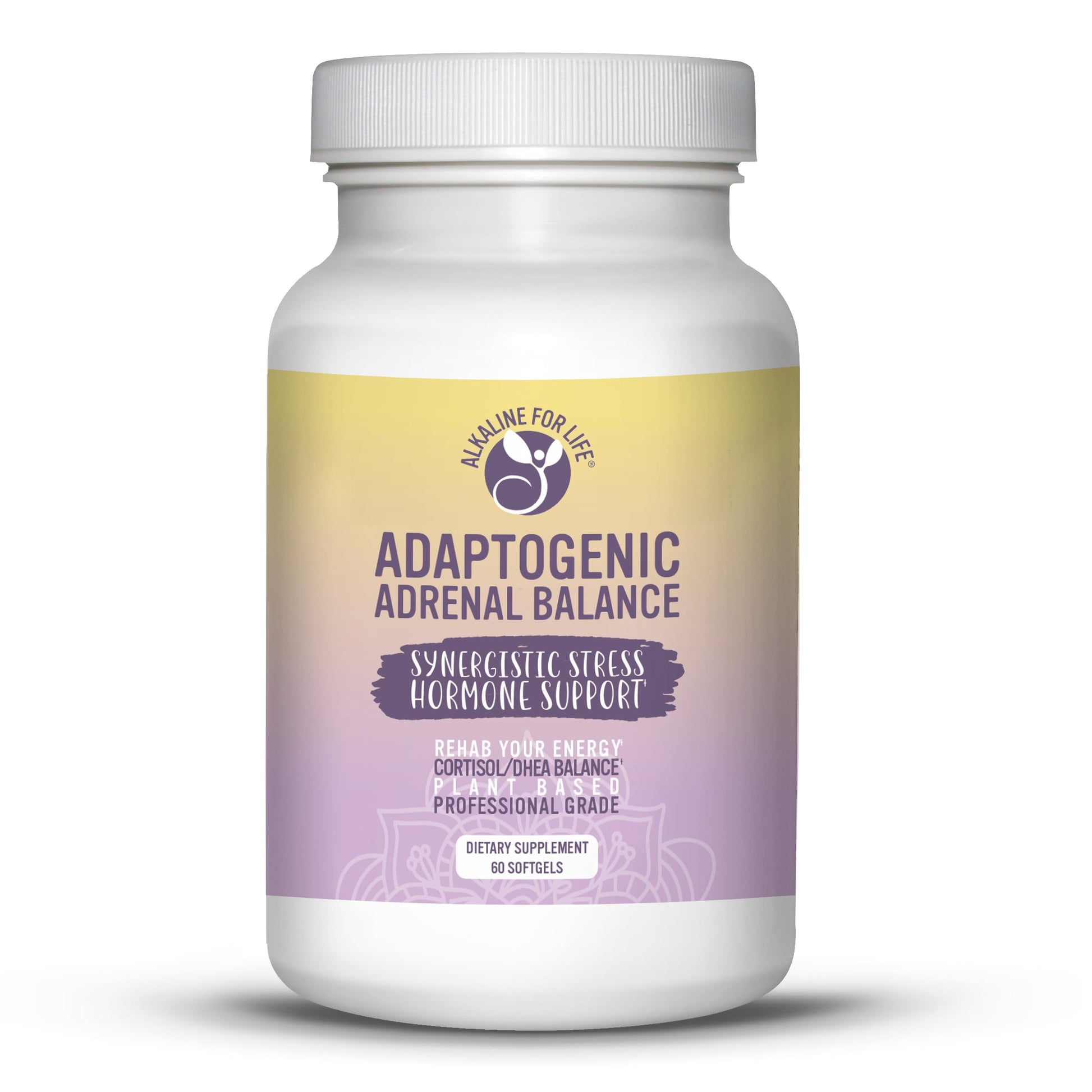 Alkaline for Life Adrenal Balance, Rhodiola Rosea & Relora Softgels 60