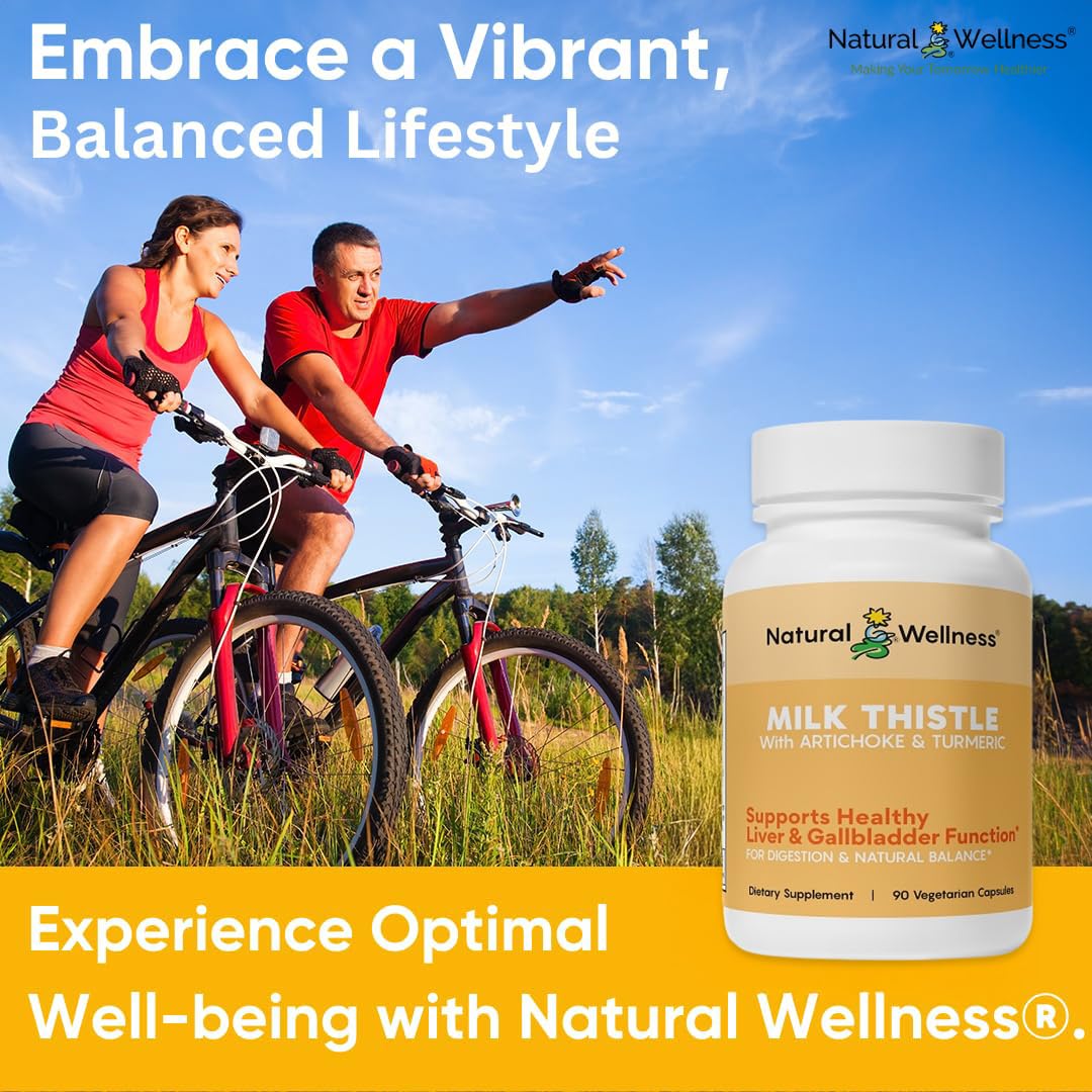Natural Wellness Advanced Milk Thistle with Artichoke & Turmeric 90 Capsules