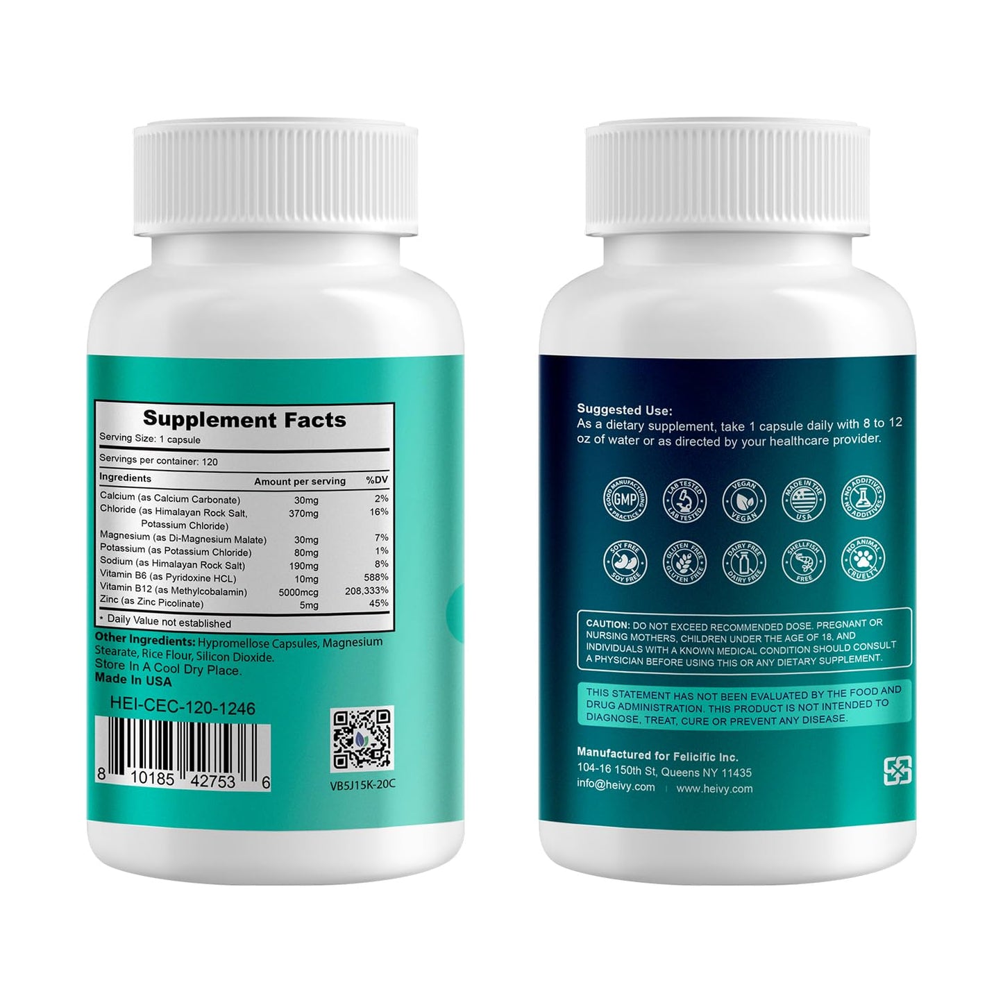 Heivy 8-in-1 Electrolytes Complex 120 Capsules