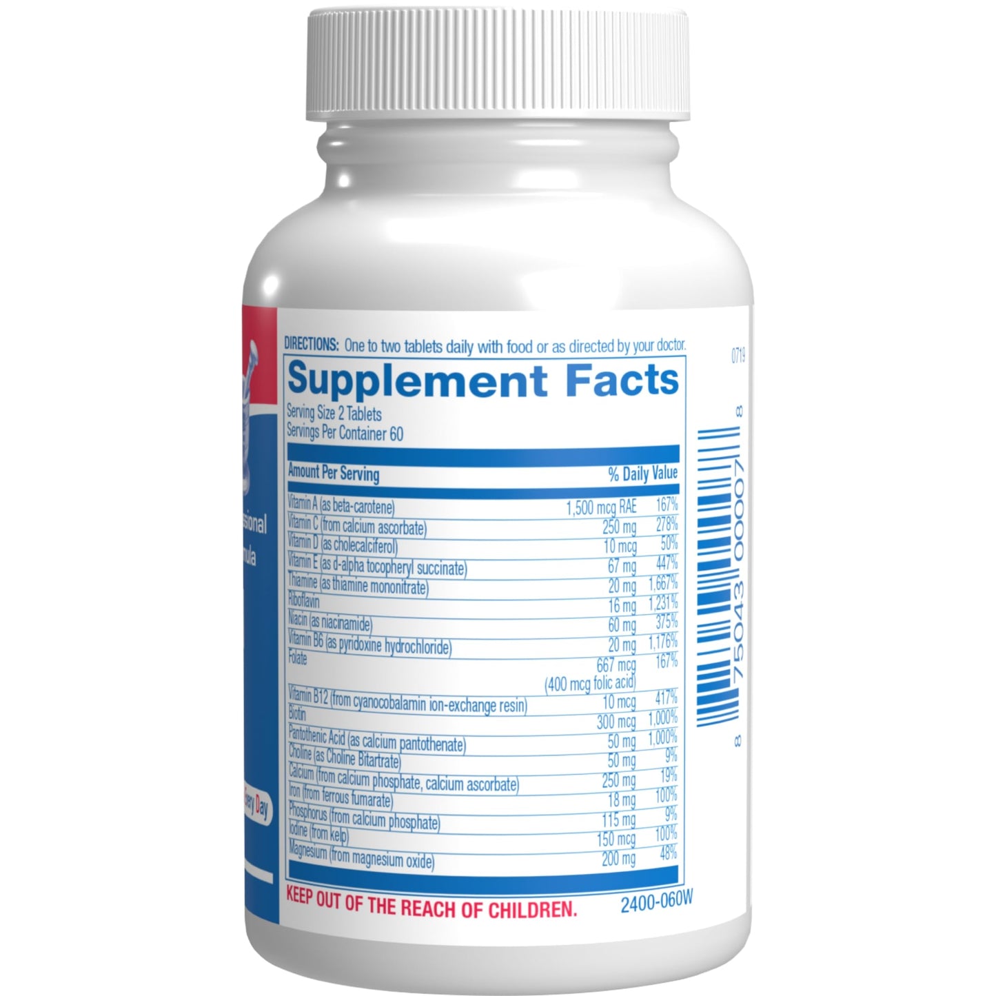 Anabolic Laboratories 30-In-1 Adult Multivitamin with Iron, 60 Tablets