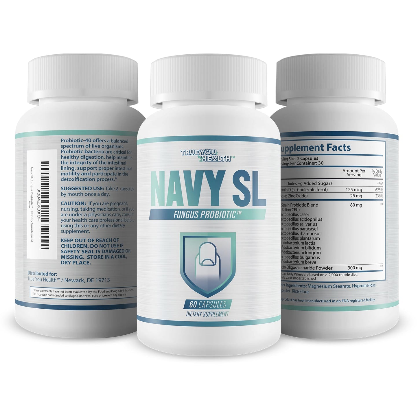 True You Health Navy SL Fungus Probiotic Capsule 60 Count