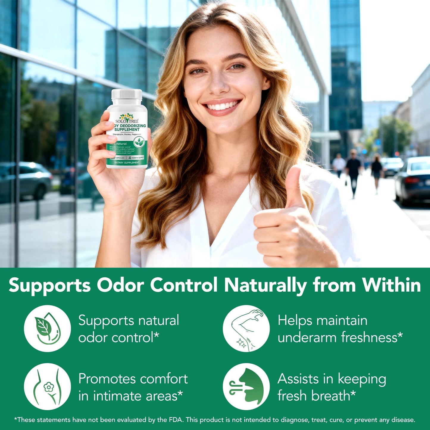 NIFEISHI Body Deodorizing Supplement Chlorophyll Capsules, 120 Capsules