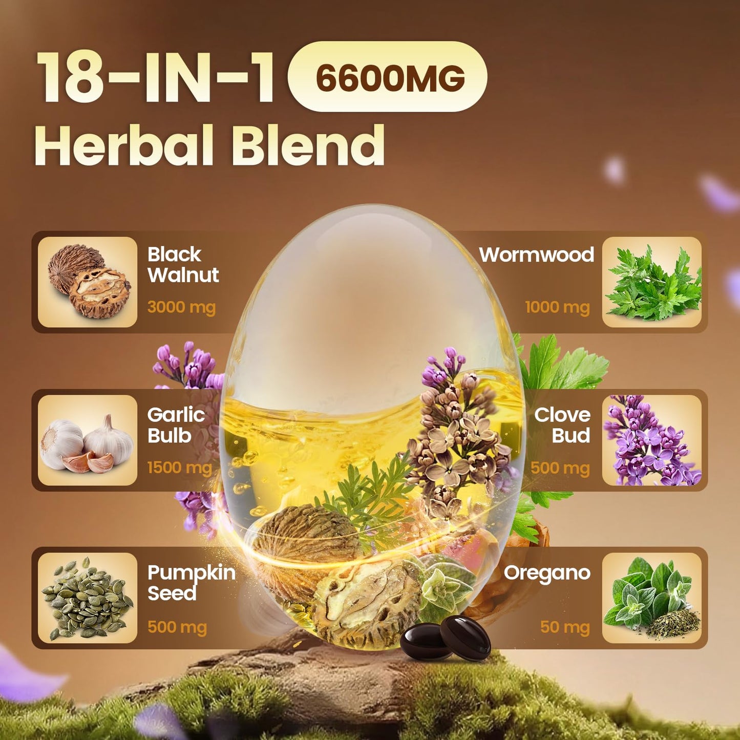 VivoNu 18-in-1 Black Walnut Wormwood Cleanse Softgel 1 Count