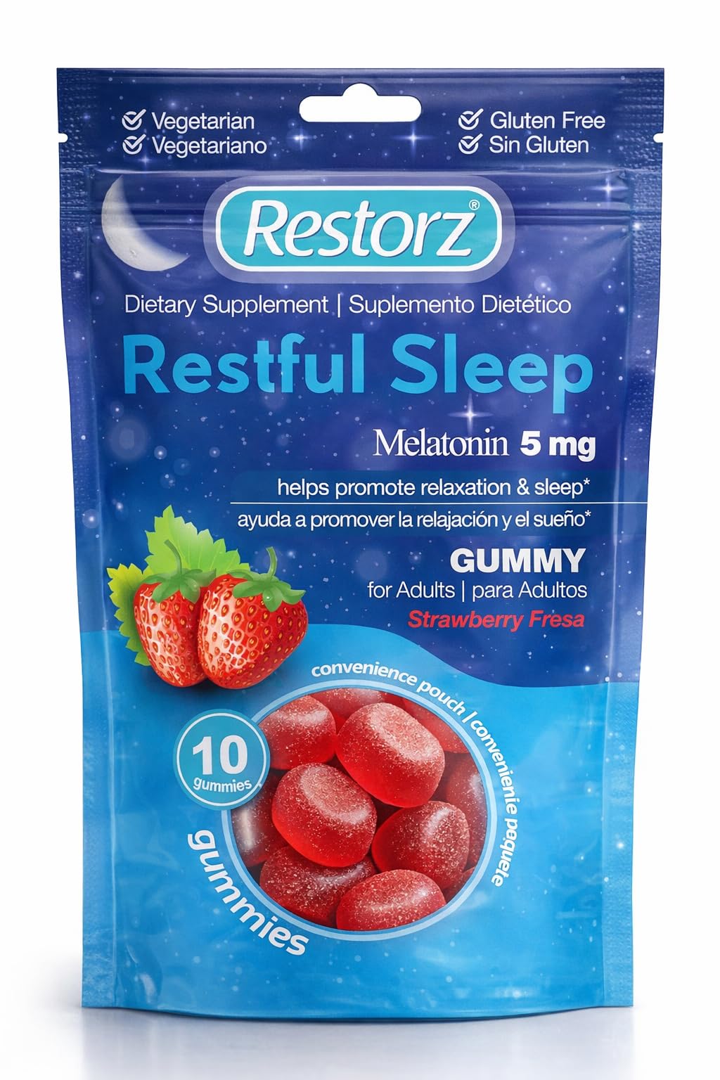 Restorz Restful Sleep Melatonin 5mg Gummies, 112 Count