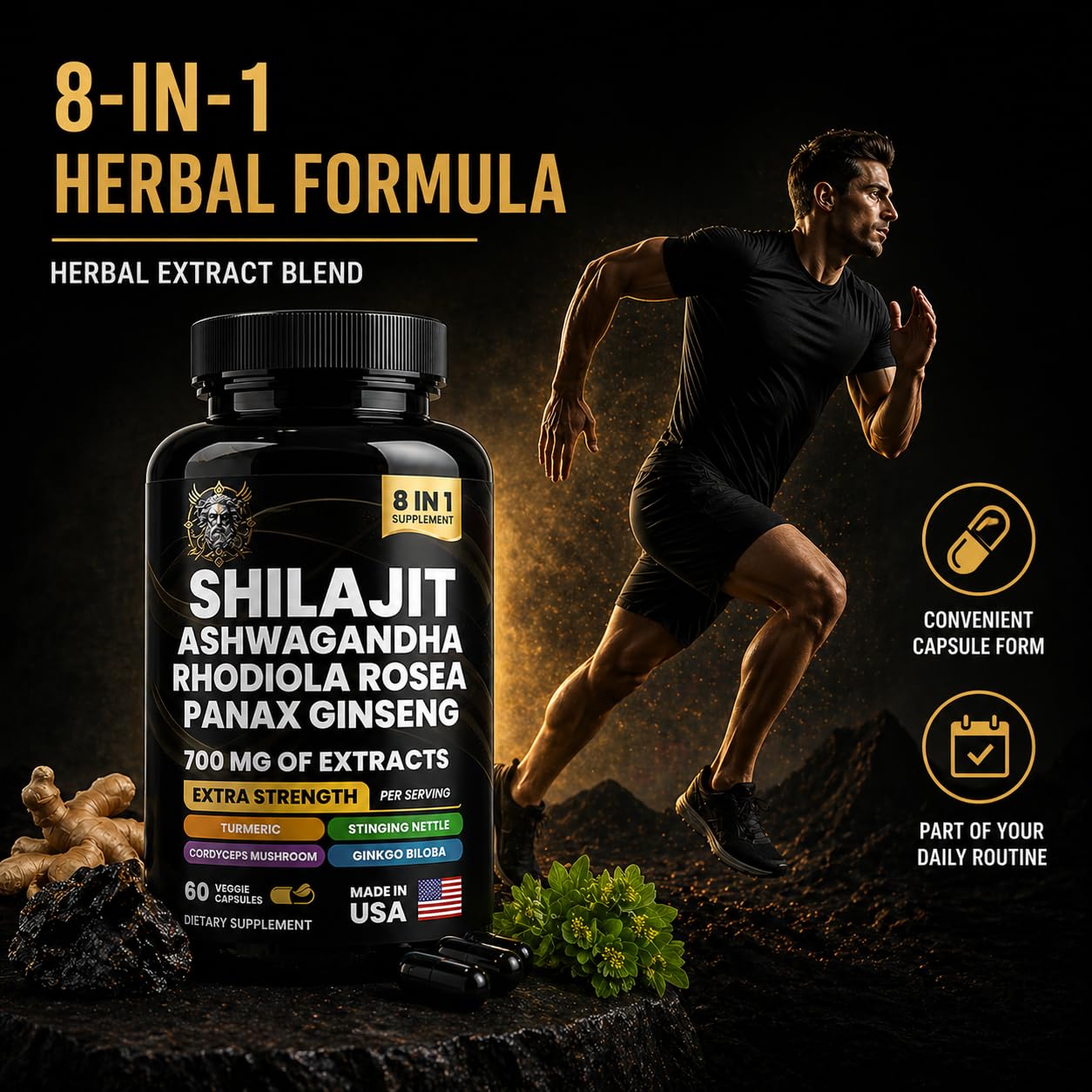 Jupiter Blessing Shilajit Supplement with Fulvic Acid Capsule 1 Count