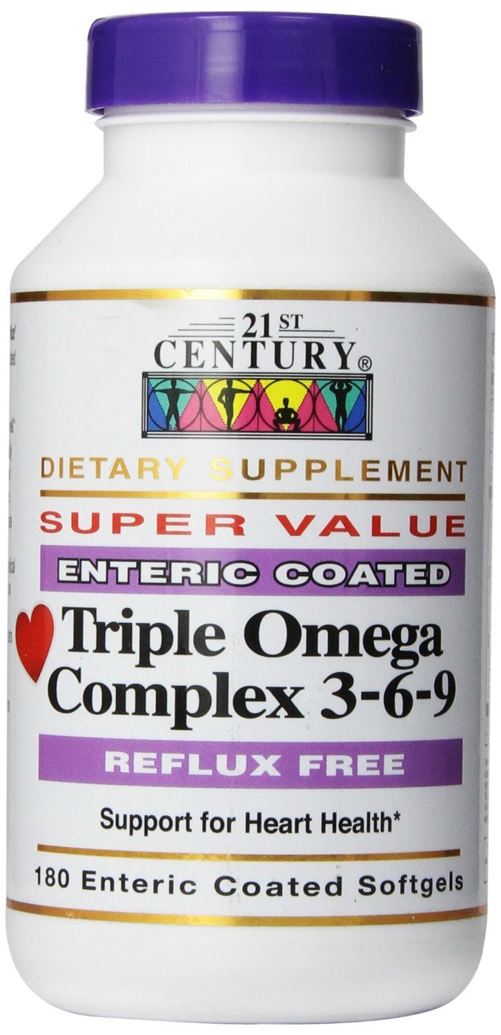 21st Century Triple Omega Complex 3-6-9 Enteric Coated Softgel, 360 Count