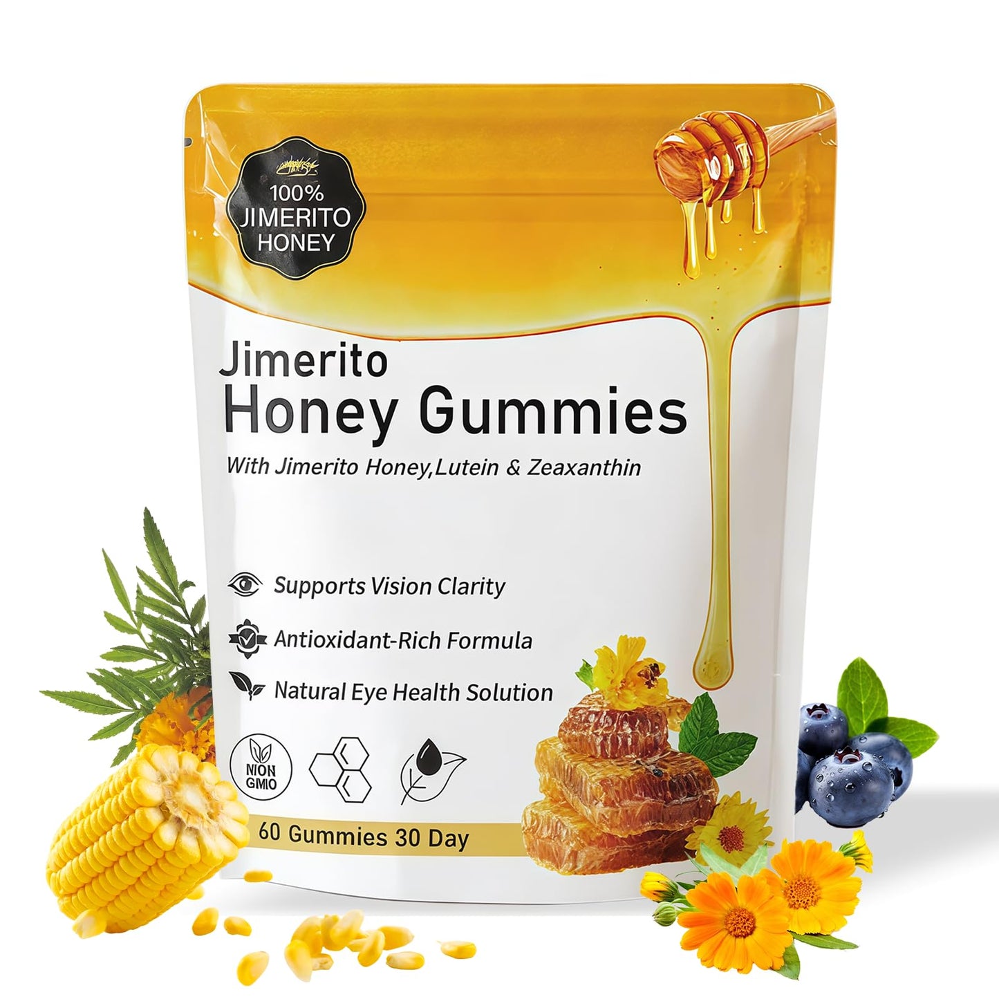 SOULRAZY Jimerito Honey Lutein Gummies Chewable, 1 Count