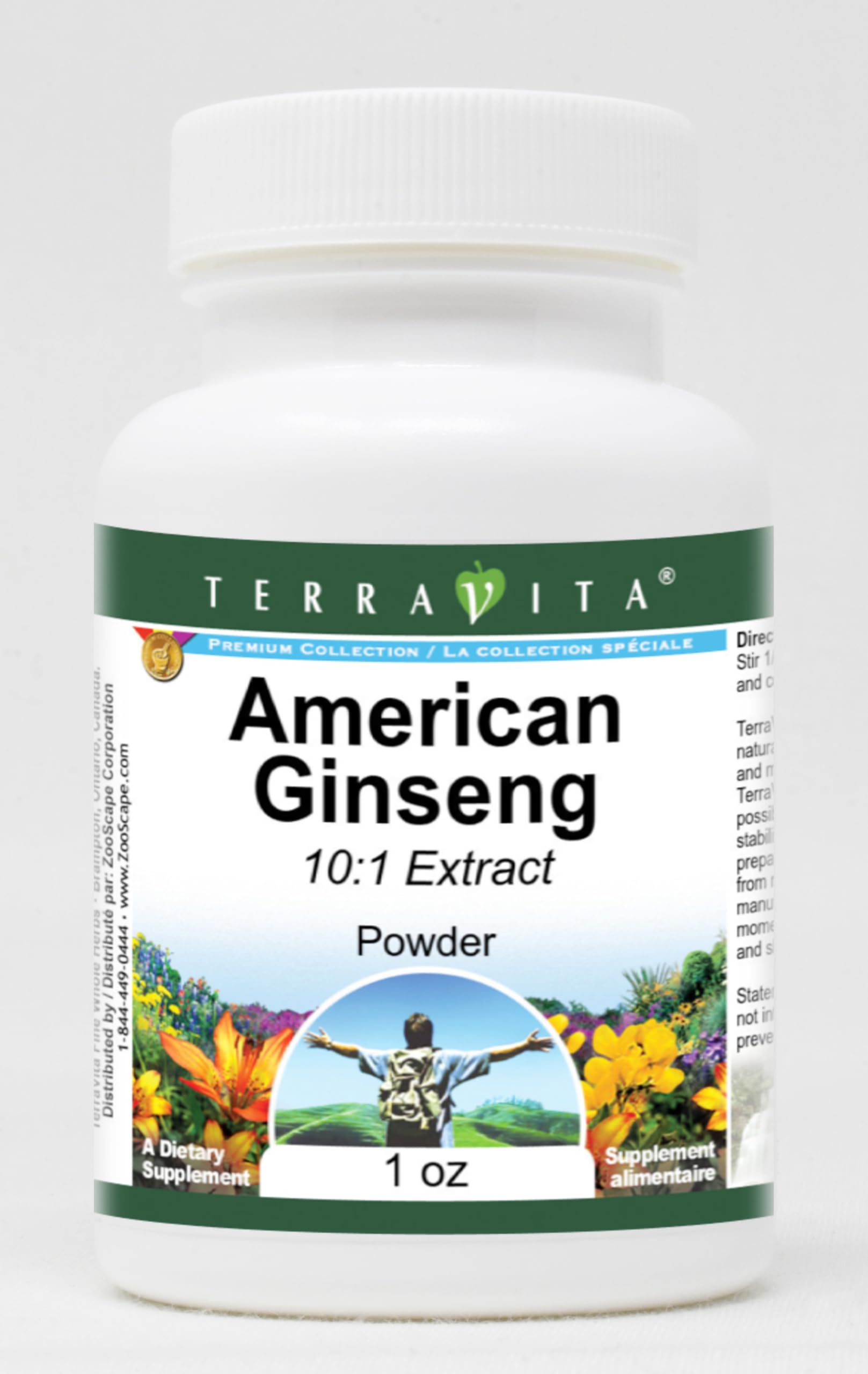 Terravita American Ginseng 10:1 Powder, 3 Pack