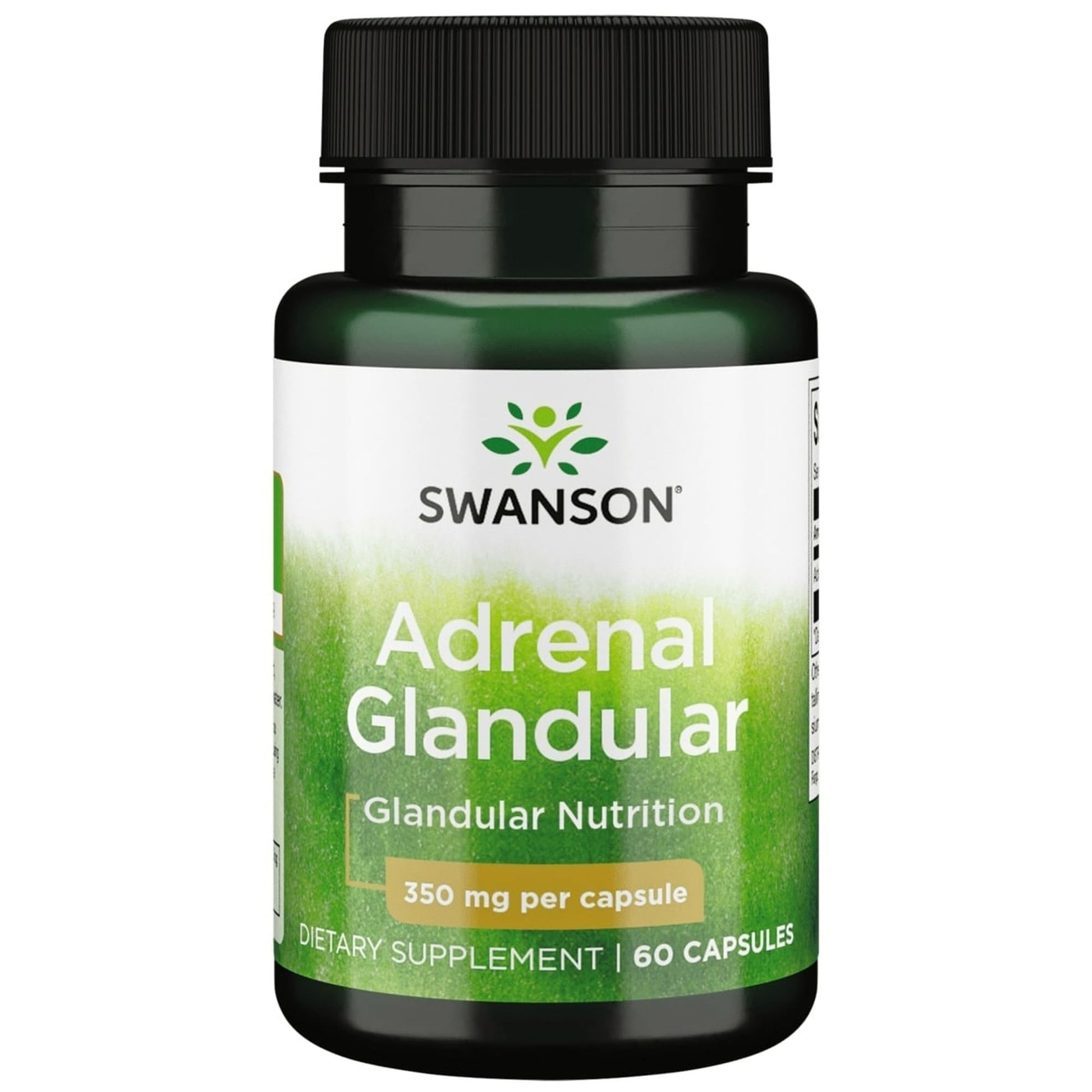 Swanson Adrenal Glandular 350 Milligrams Capsules 60 Count