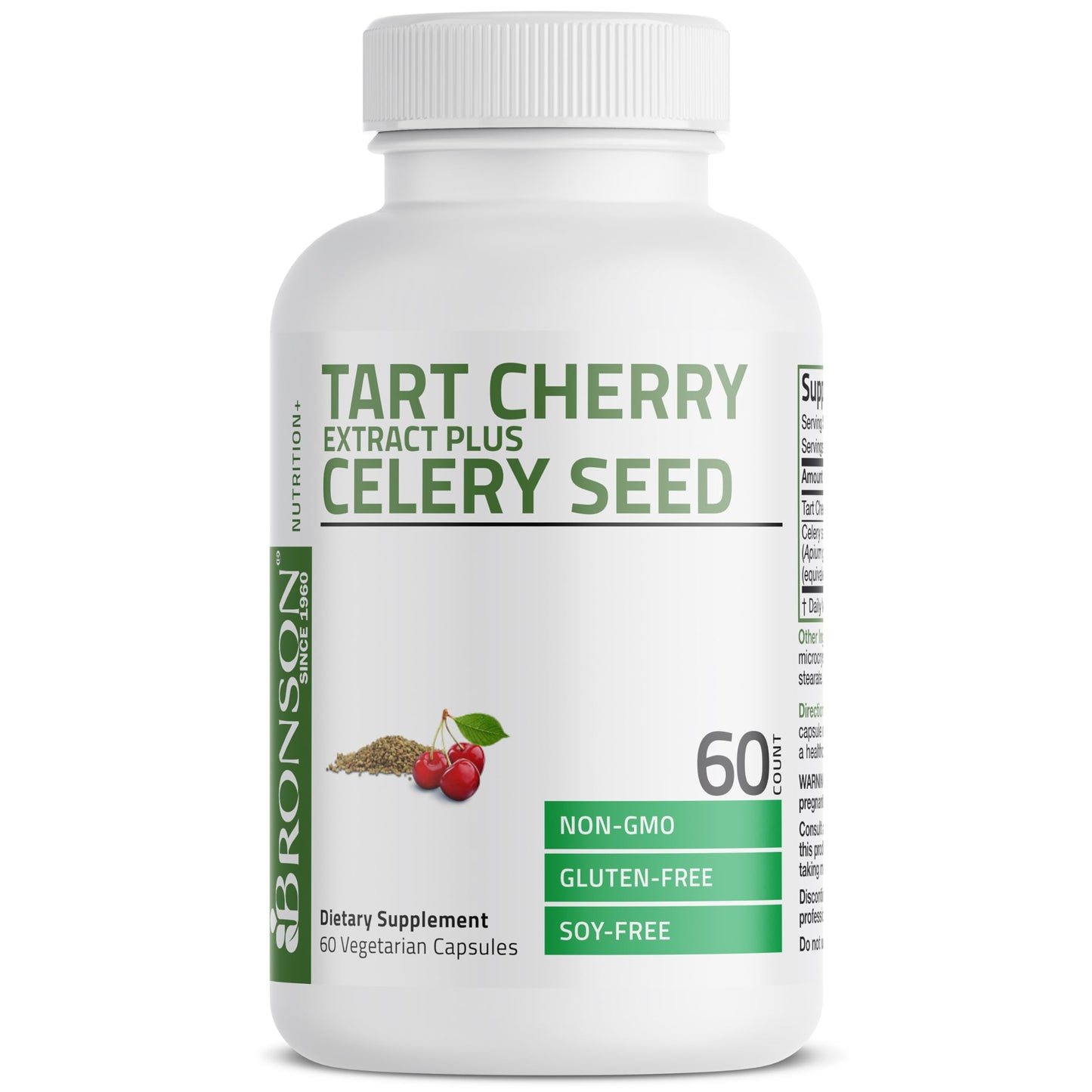 Bronson Tart Cherry Extract + Celery Seed Capsules, 60 Capsules
