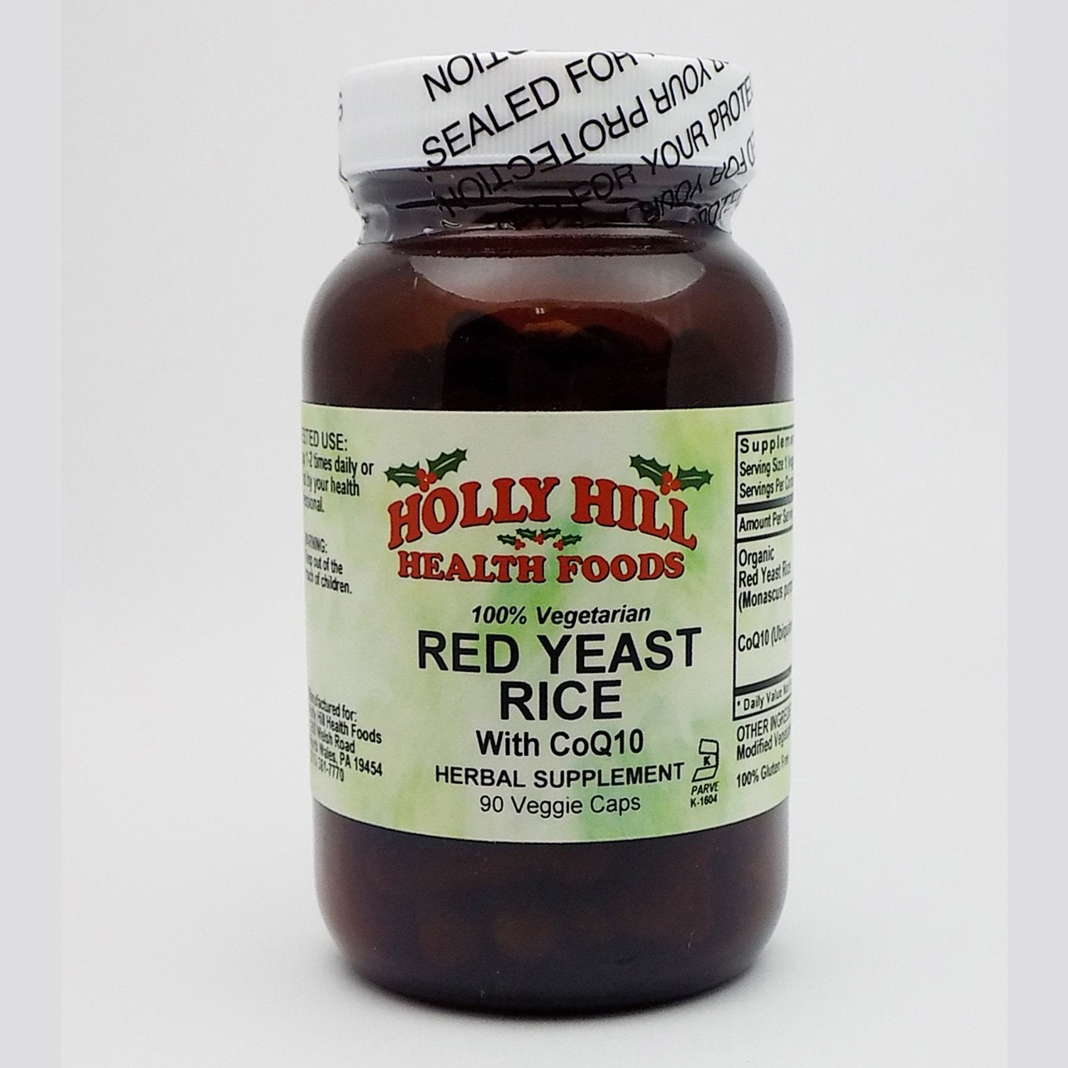 Holly Hill Health Foods Red Yeast Rice Capsules, 90 Capsules