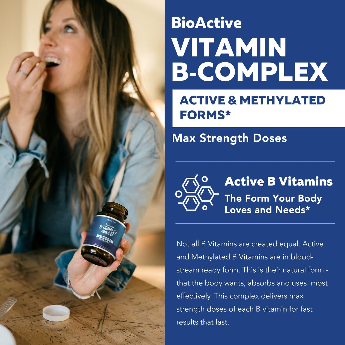 Triquetra Health BioActive Vitamin B Complex Capsule, 60 Count