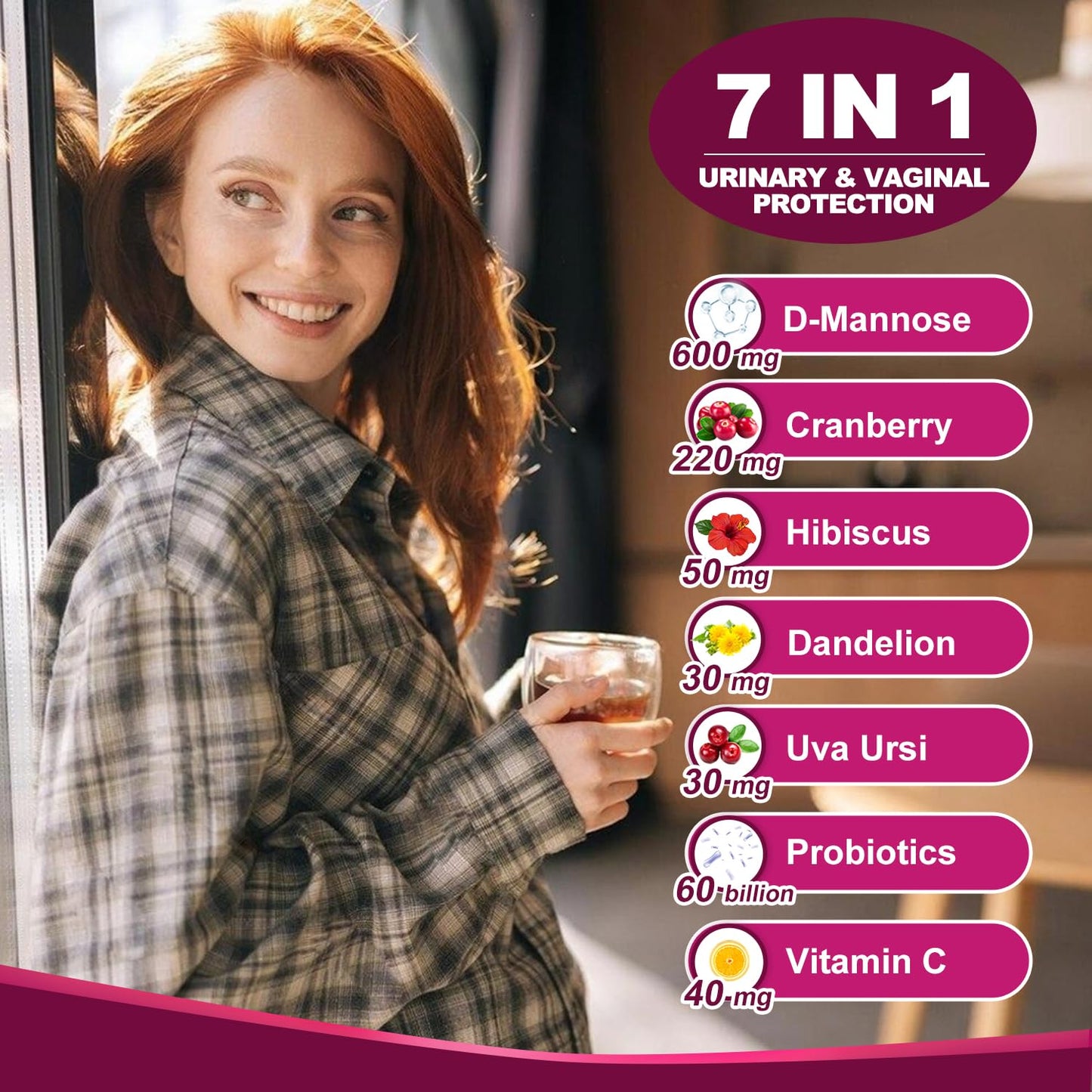 NATURE TARGET Probiotics for Women Digestive Health + Probiotics for Women Urinary Tract Health, 180 Capsules