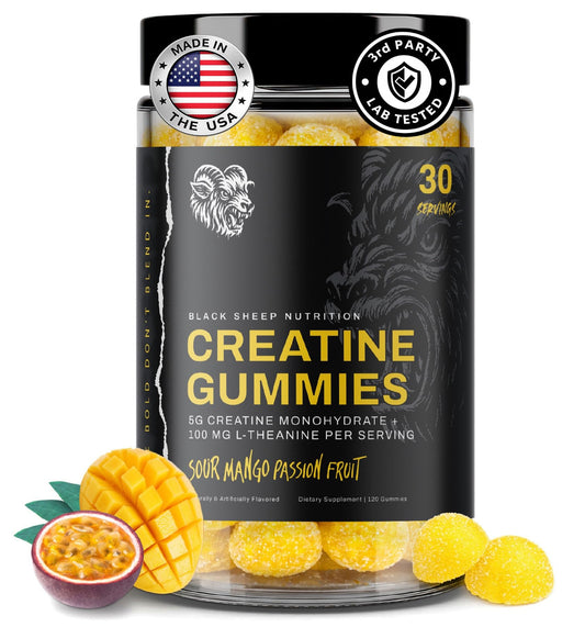 BLACK SHEEP NUTRITION Creatine Gummies Gummy, 120 Count