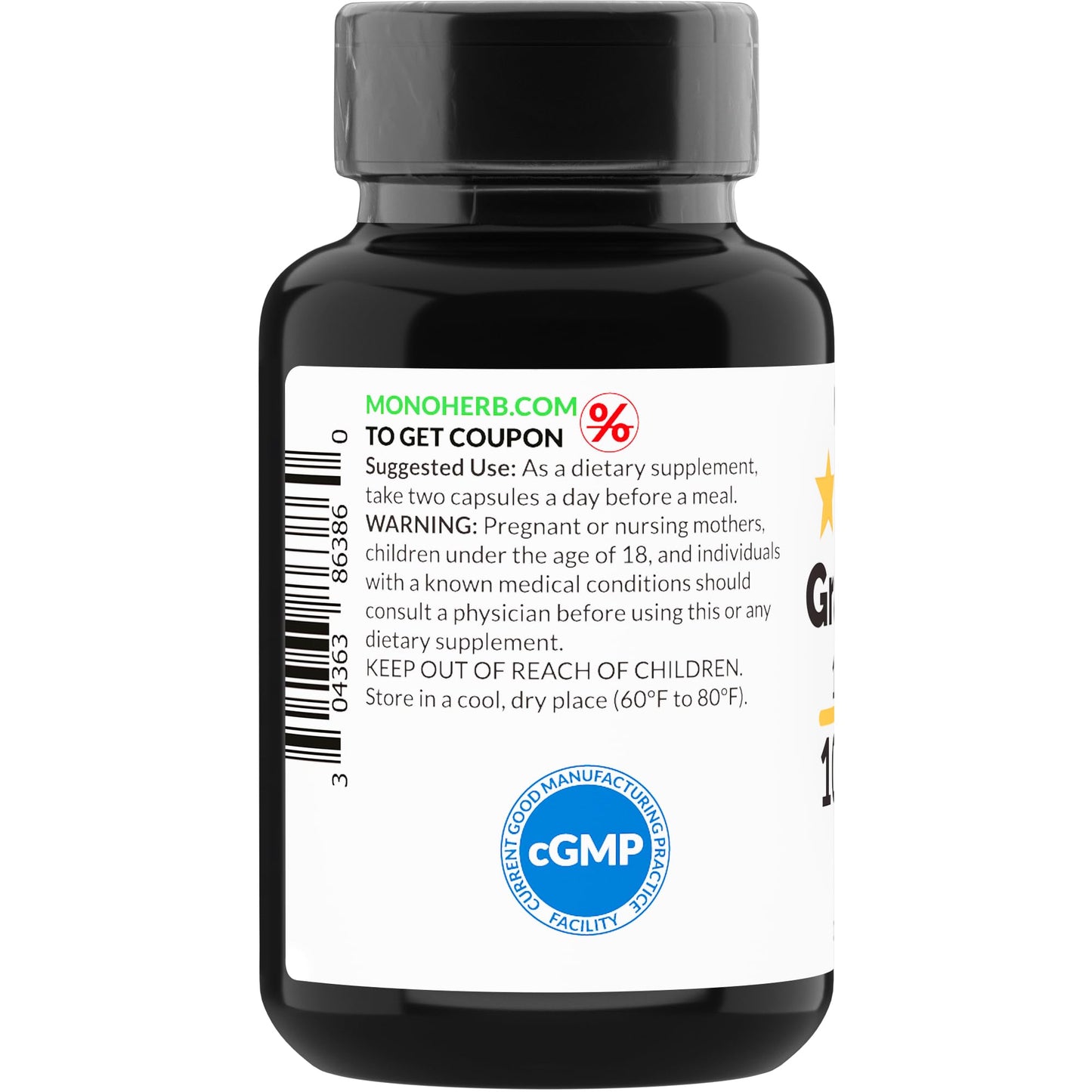MONOHERB Grape Seed Extract 1000 mg Capsule, 90 Count