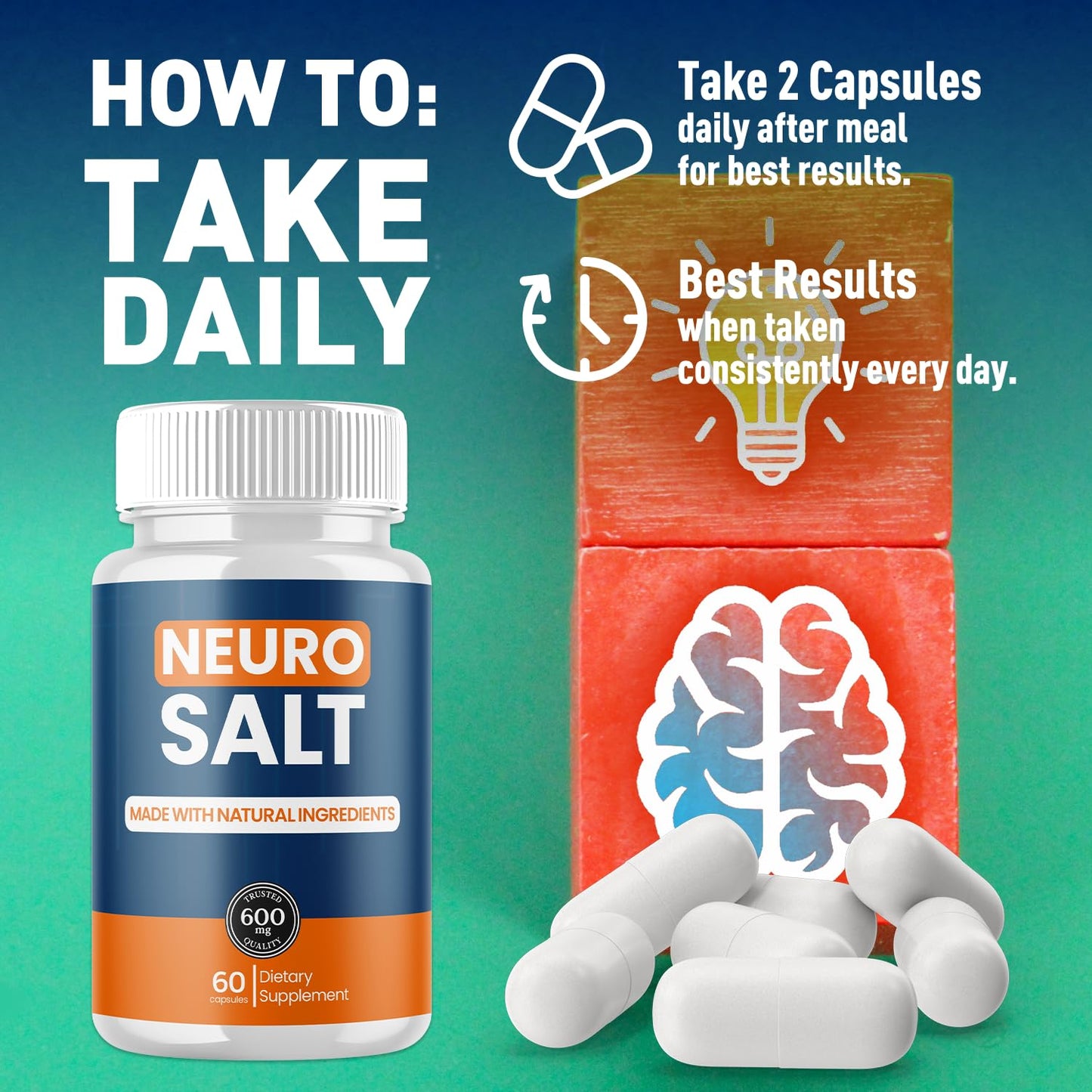 Flex University Neuro Salt Capsules 120 Capsules