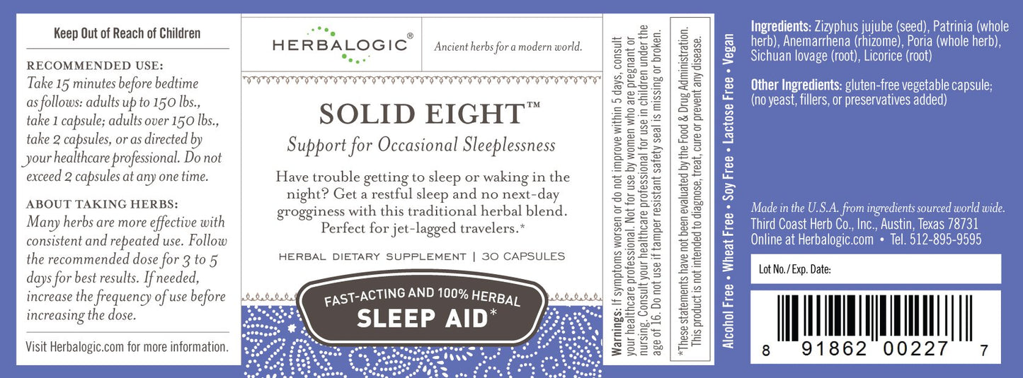 Herbalogic Solid Eight Capsules 30 Count
