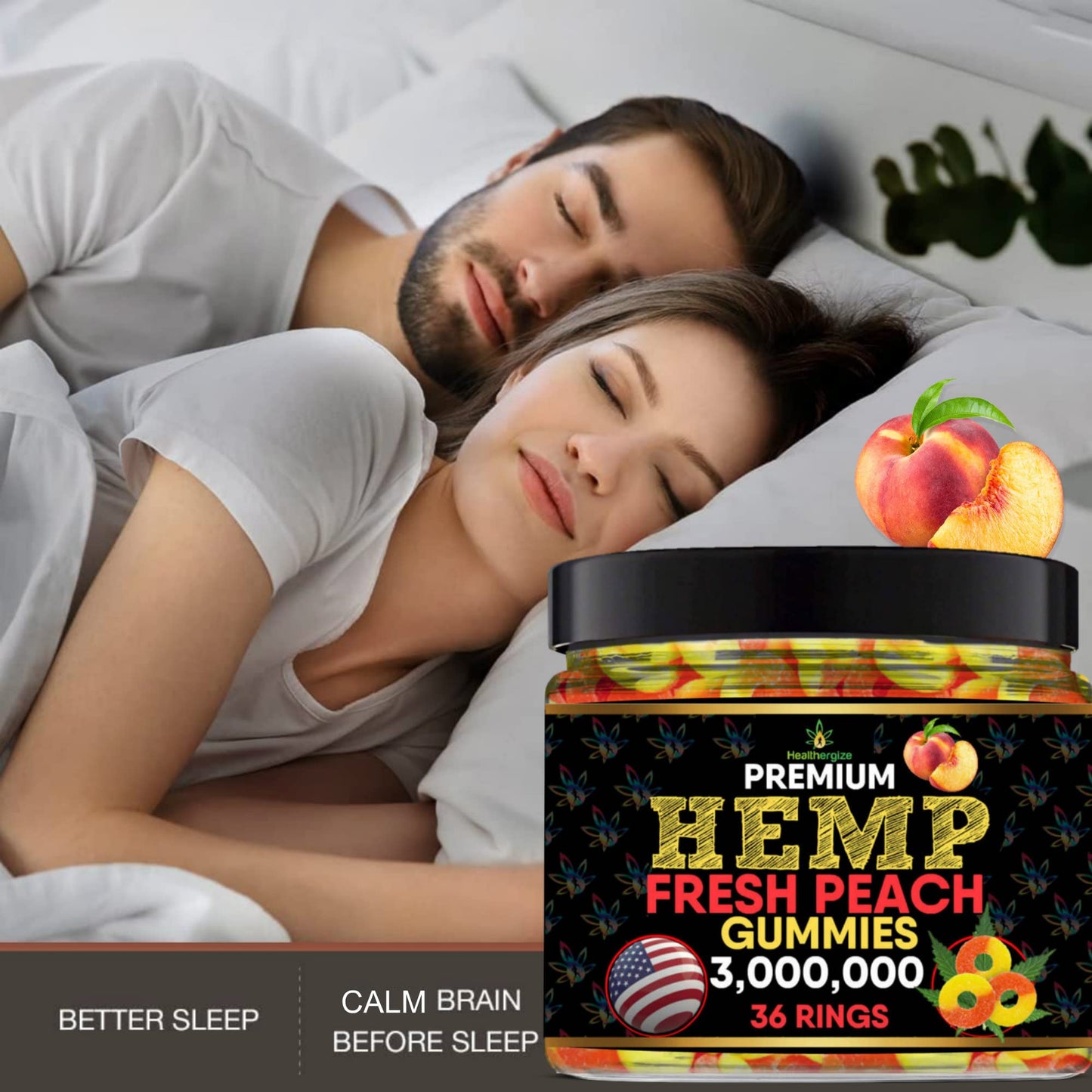 Healthergize Hemp Gummies for Sleep Gummy, 36 Count