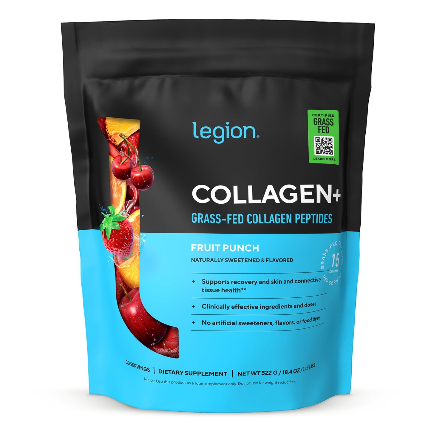 LEGION Hydrolyzed Collagen Peptides Powder 17.7 oz