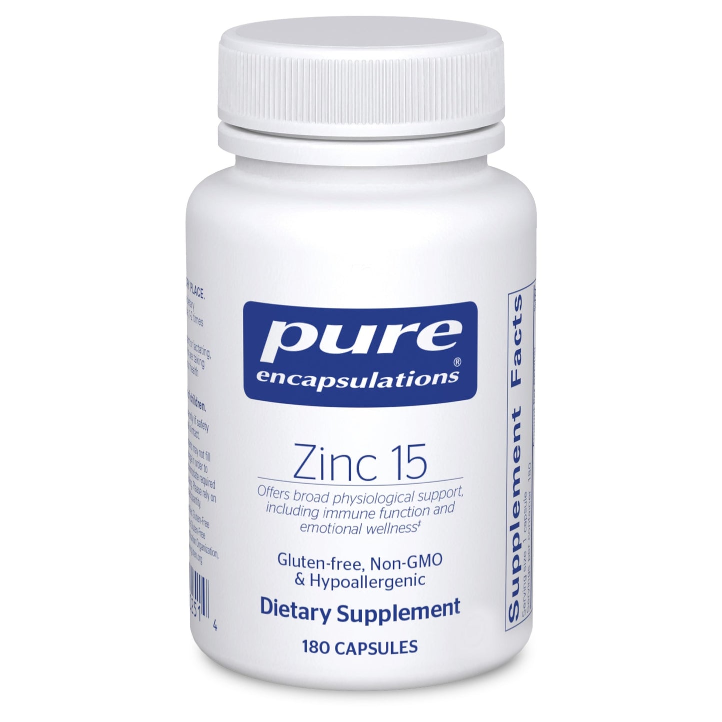 Pure Encapsulations Zinc 15 mg Capsules 180