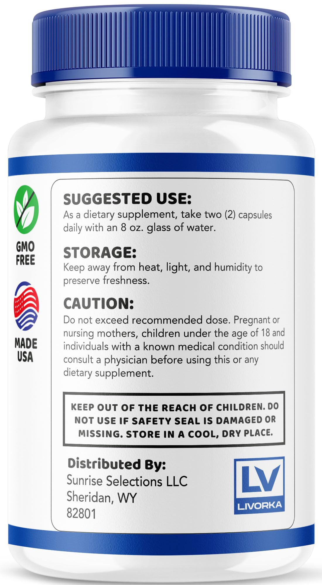 LIVORKA Block Sugar Pro Capsules, 300 Capsules