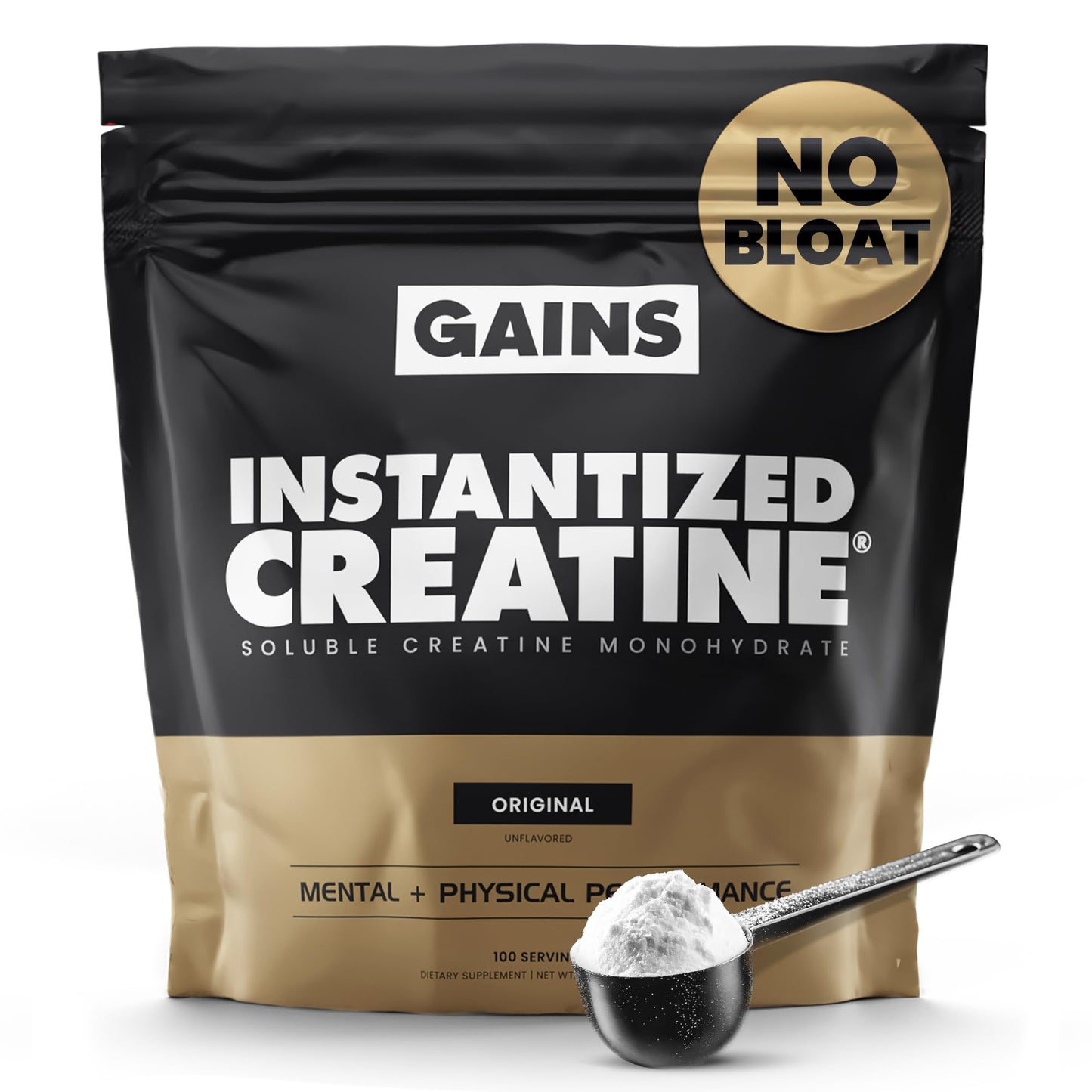 Gains in Bulk Instantized Creatine Monohydrate Powder, 100 Servings