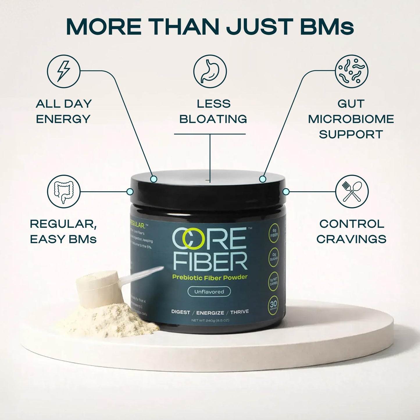 Core Fiber Prebiotic Fiber Powder 8.5 oz