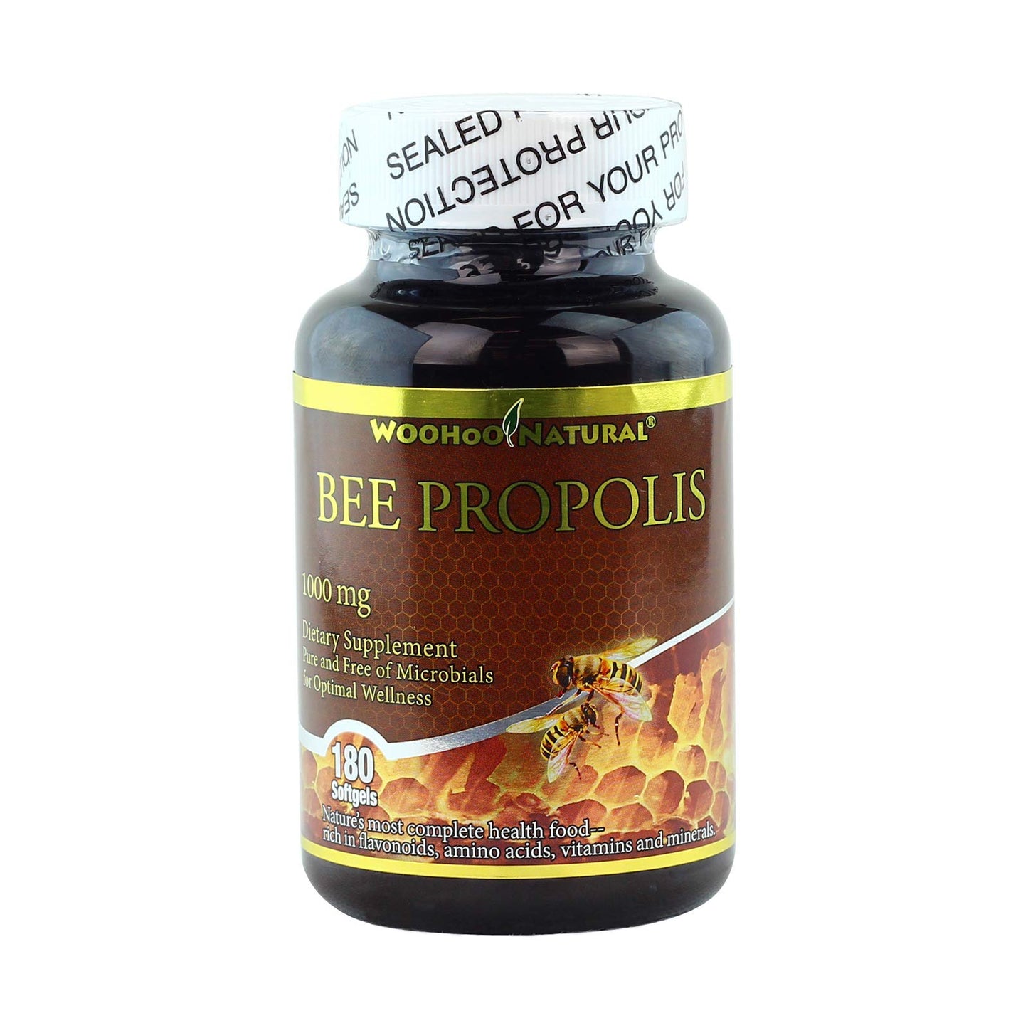 Woohoo Natural 5-in-1 Bee Propolis 1000 Mg Softgels 180