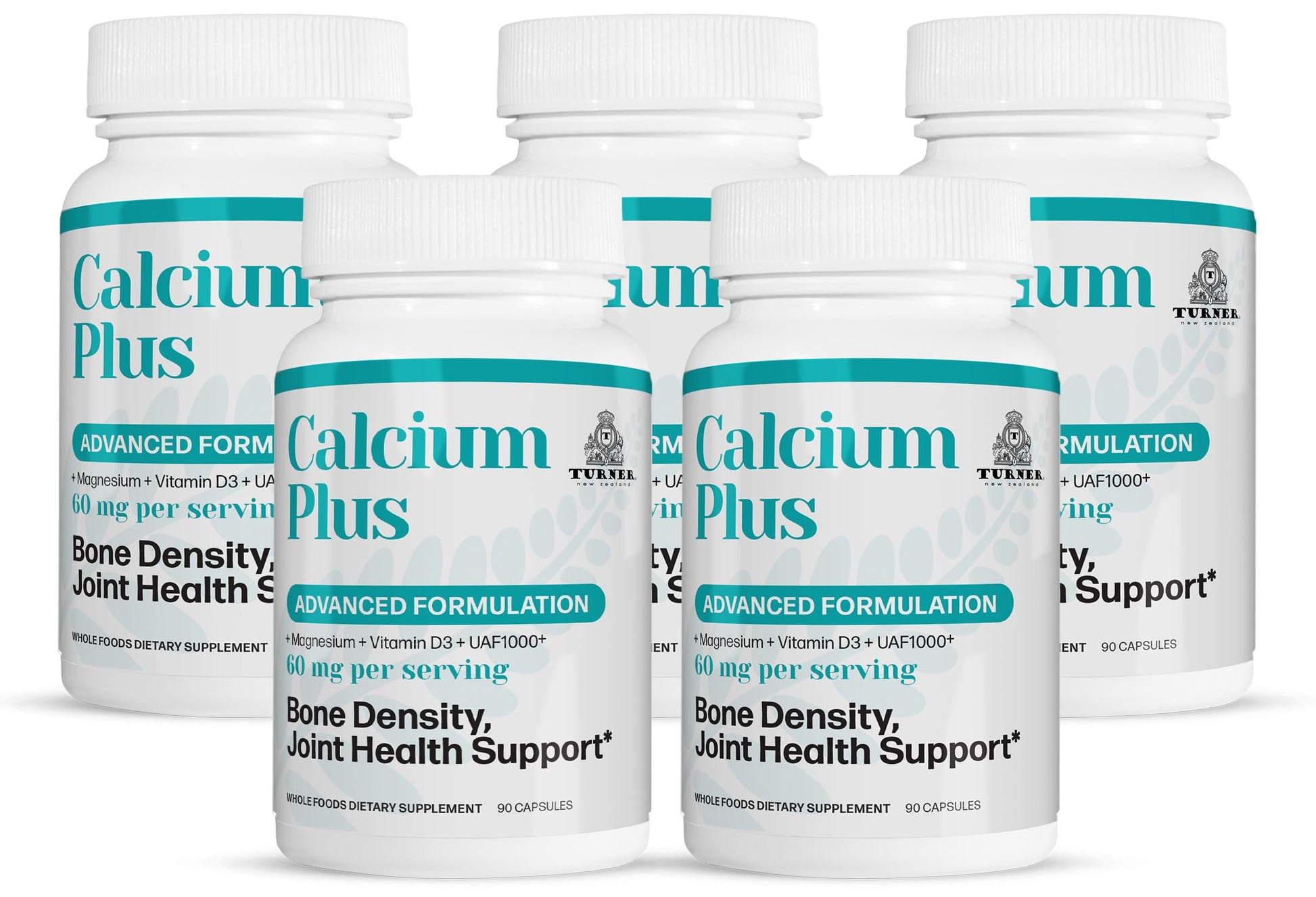 TURNER Calcium Plus Marine Calcium Supplement Capsules, 450 Capsules