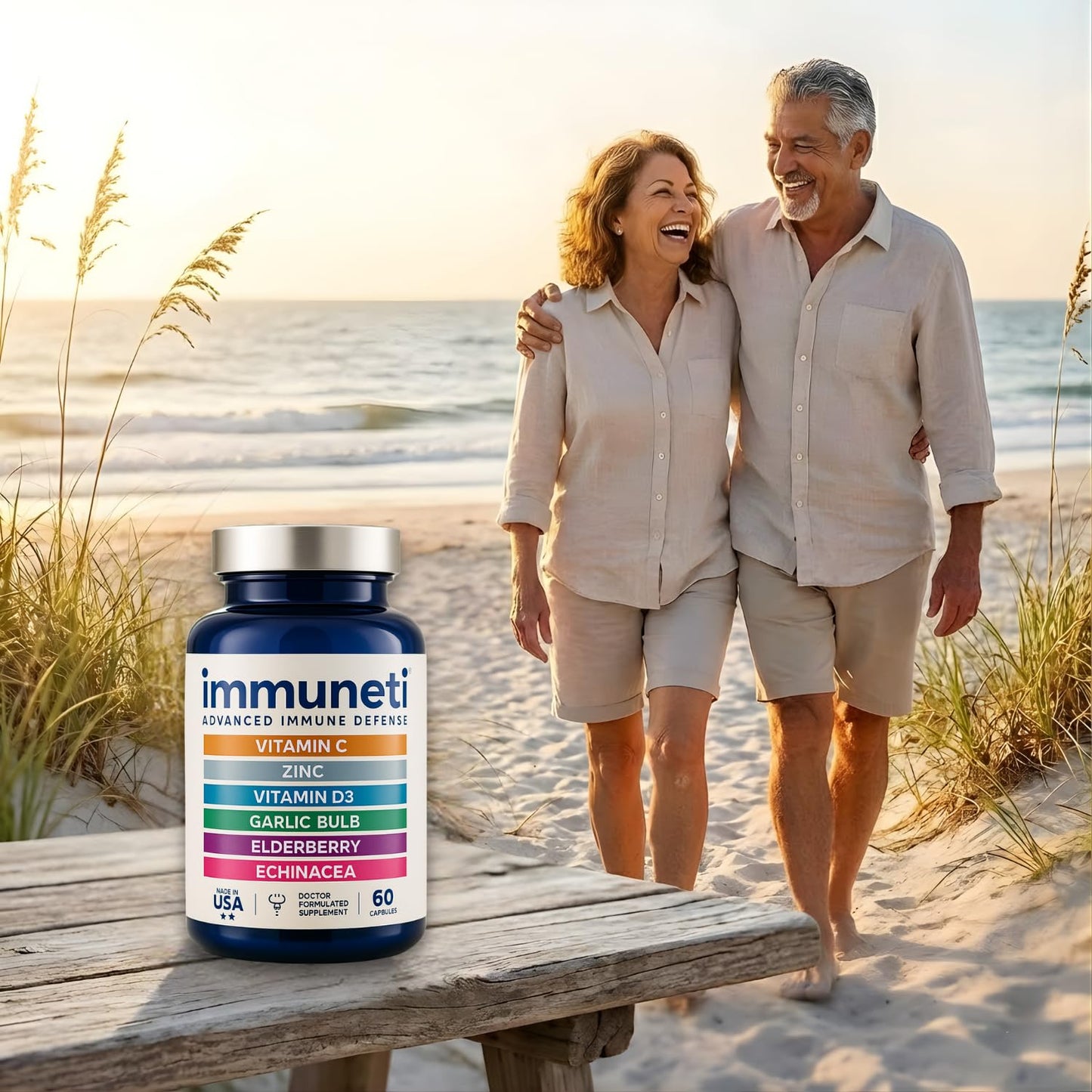 Immuneti Advanced Immune Support – Doctor Formulated 6-in-1 Daily Immunity Supplement, 180 Capsules
