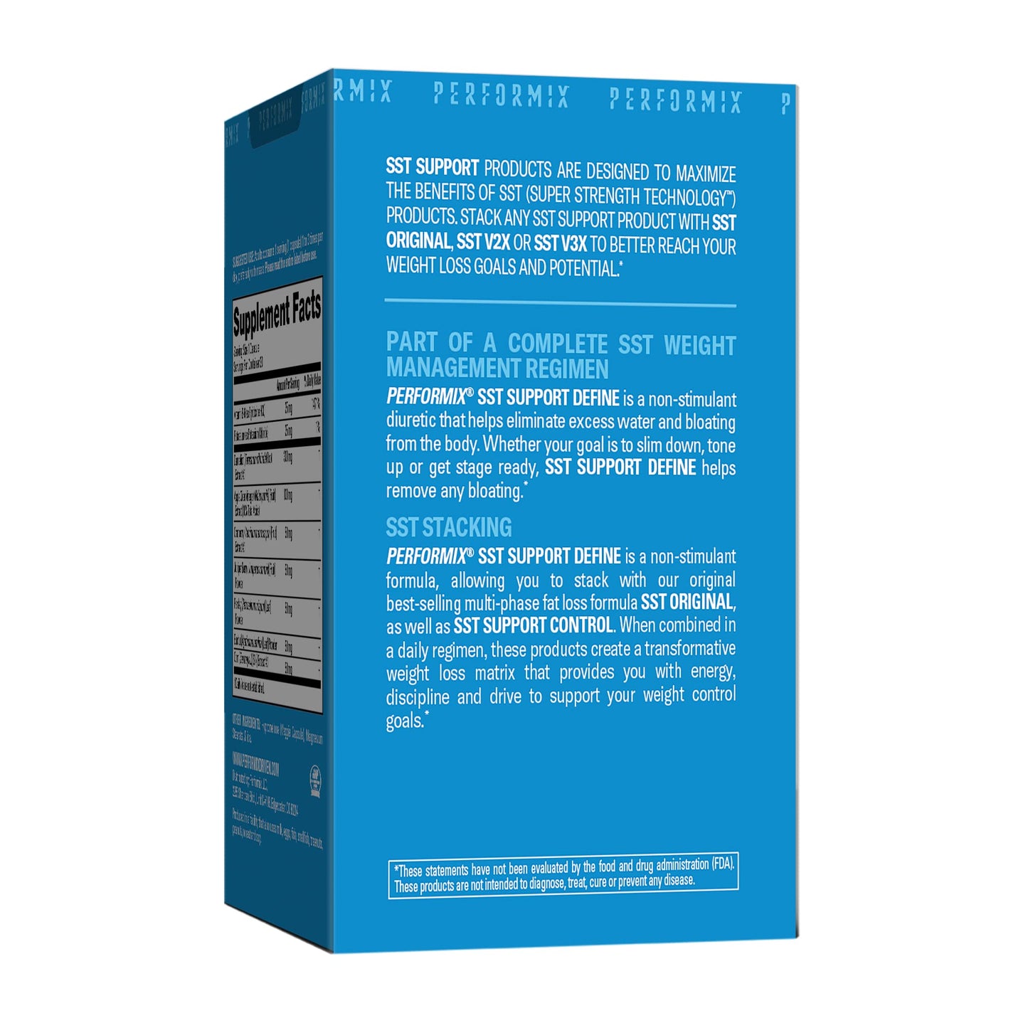 PERFORMIX SST Support Define Non-Simulant Diuretic Capsule, 60 Count