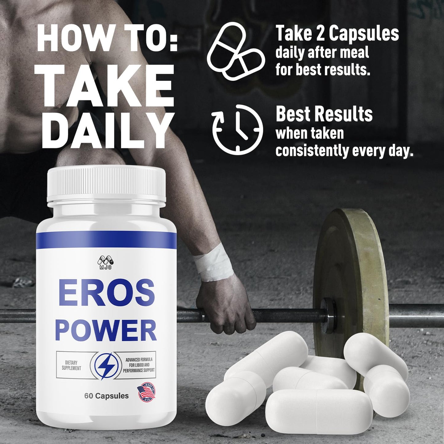 MJO Eros Power Capsules 180 Capsules