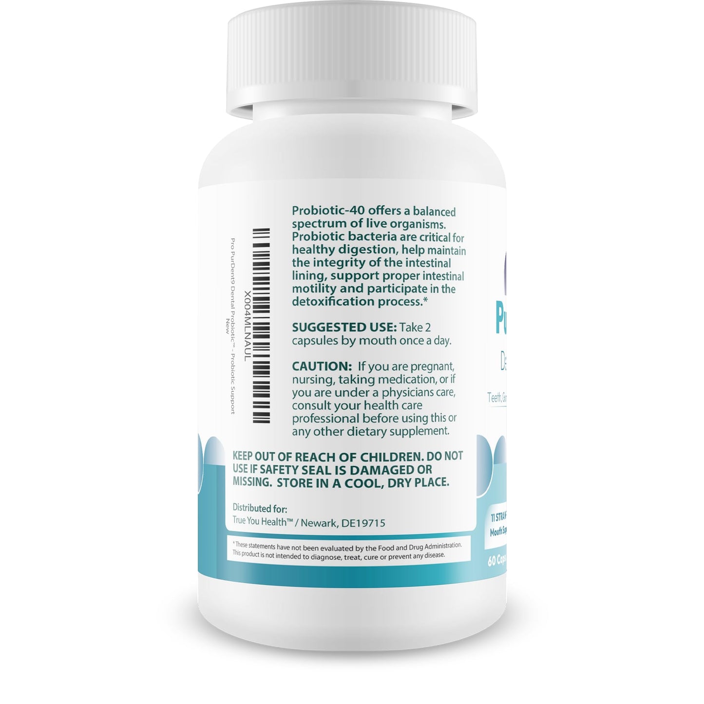 True You Health Pro PurDent9 Dental Probiotic Capsule, 60 Count