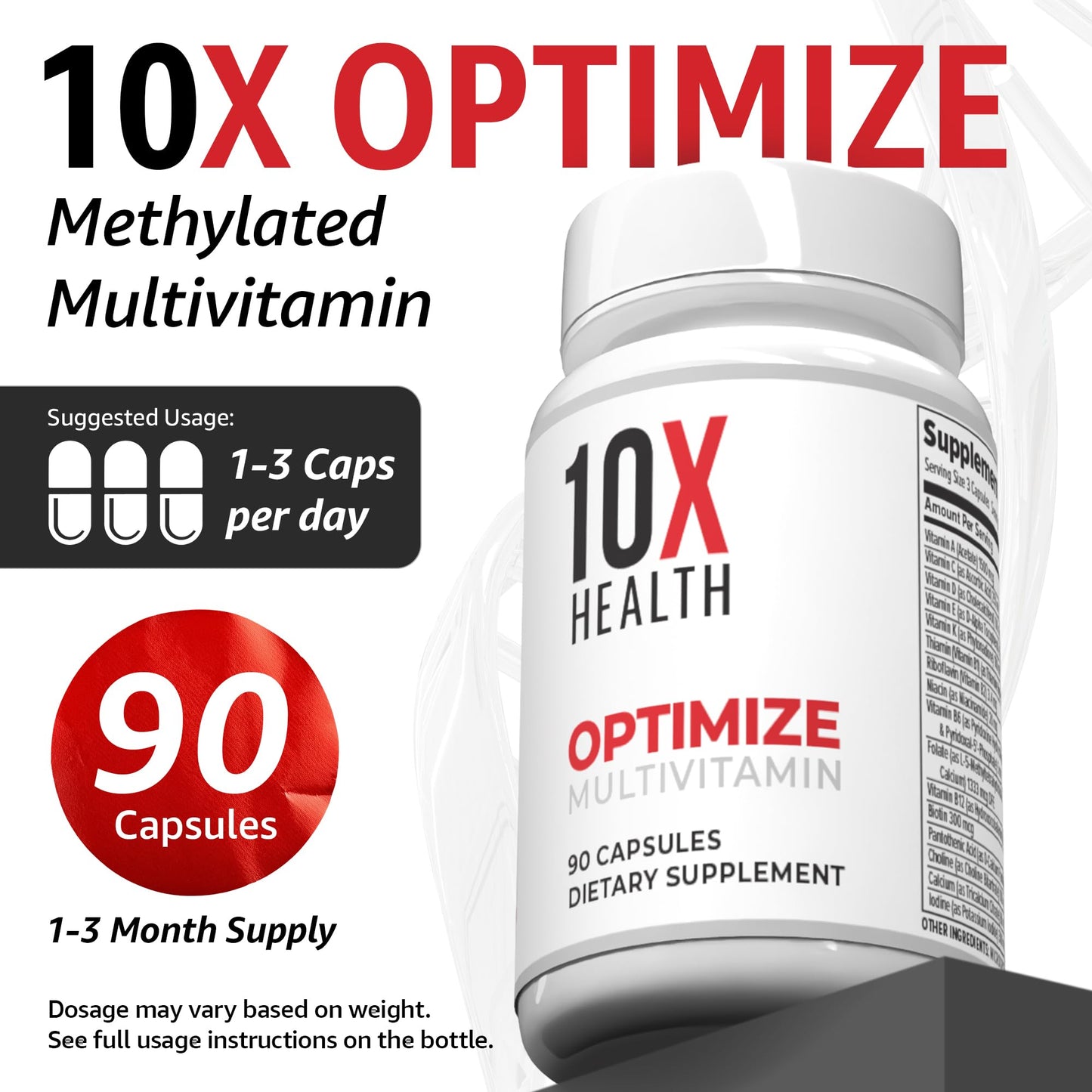 10X Health System Methylated Multivitamin Capsule 90 Capsules
