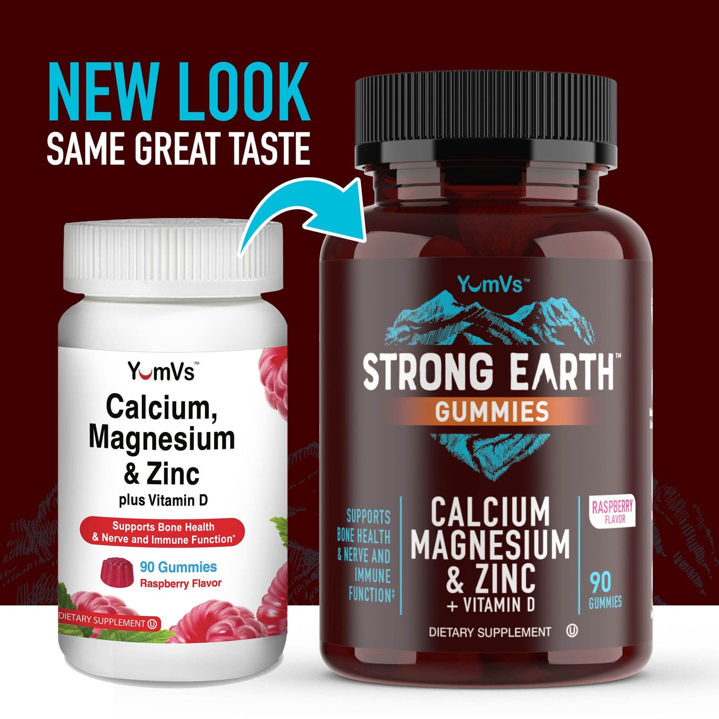 YUM-V'S Calcium, Magnesium, Zinc & Vitamin D Gummies, 90 Count